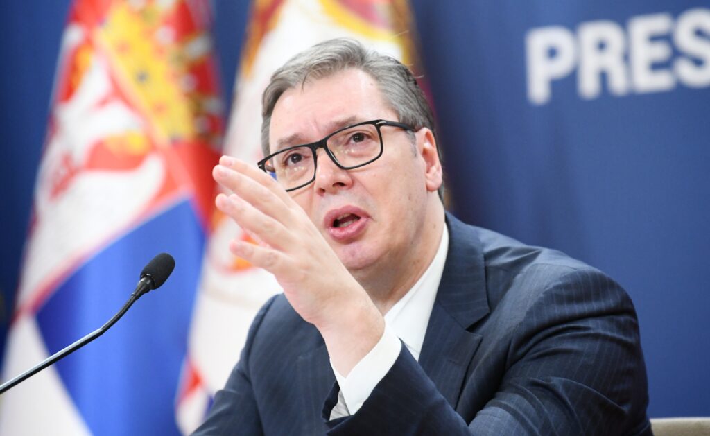 Beograd 04.01.2023. Aleksandar Vučić. Grimasa. Obraćanje predsednika Srbije Aleksandra Vučića Foto: Vesna Lalić/Nova.rs