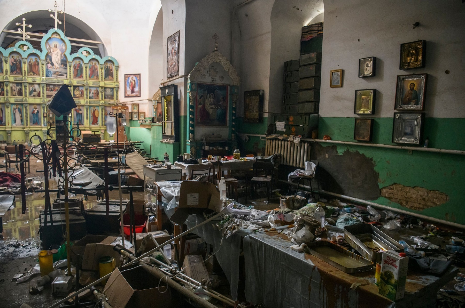 Trinity Church That Was Used As Field Hospital By Russian Army In Mala Komyshuvakha Village, Ukraine - 30 Sep 2022