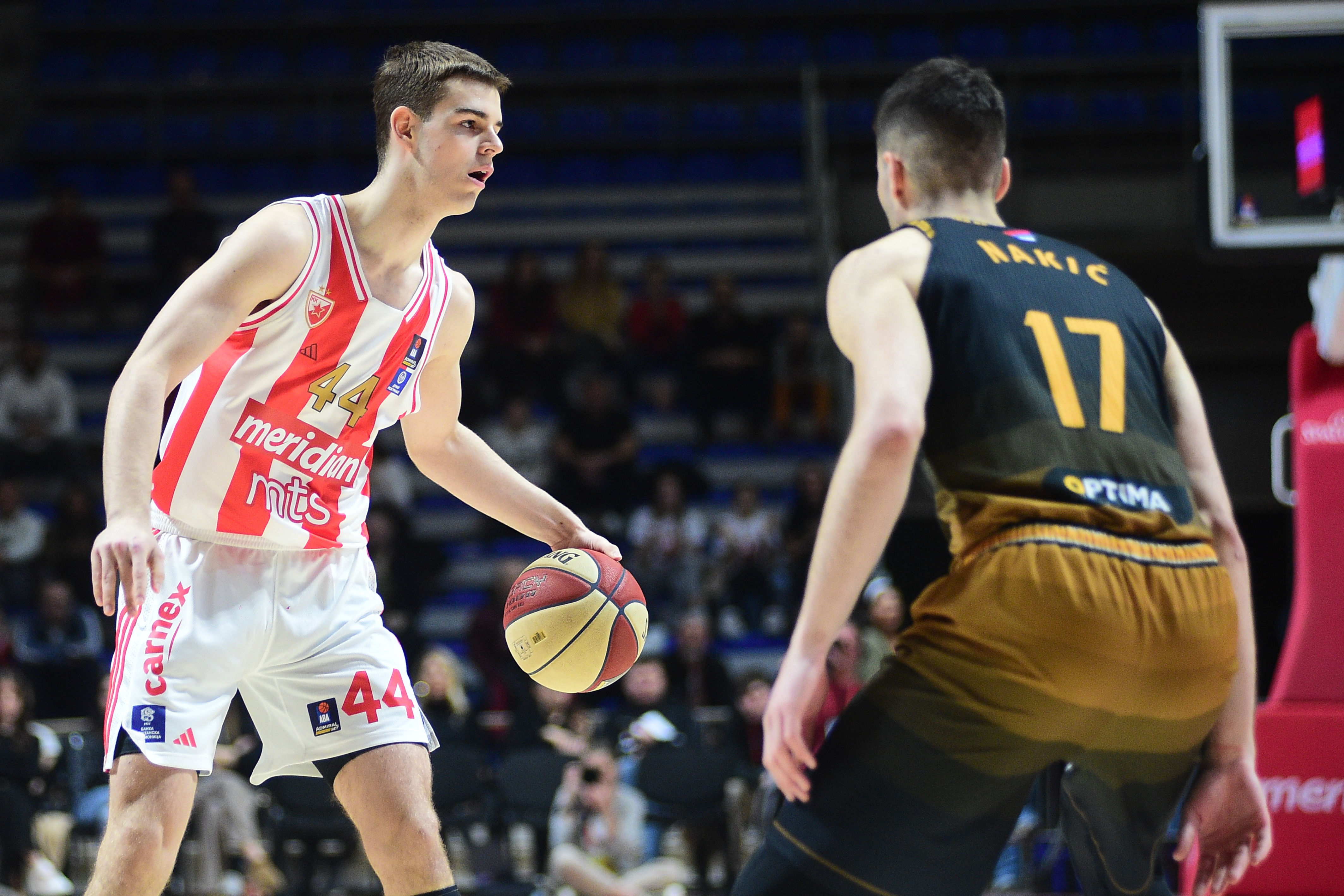 ABA league round 14 match between kk Crvena Zvezda and kk Igokea, played at Aleksandar Nikolic hall, 30.12.2023,  Belgrade, Serbia.  (Photo by Dusan Milenkovic/Starsport.rs ©)