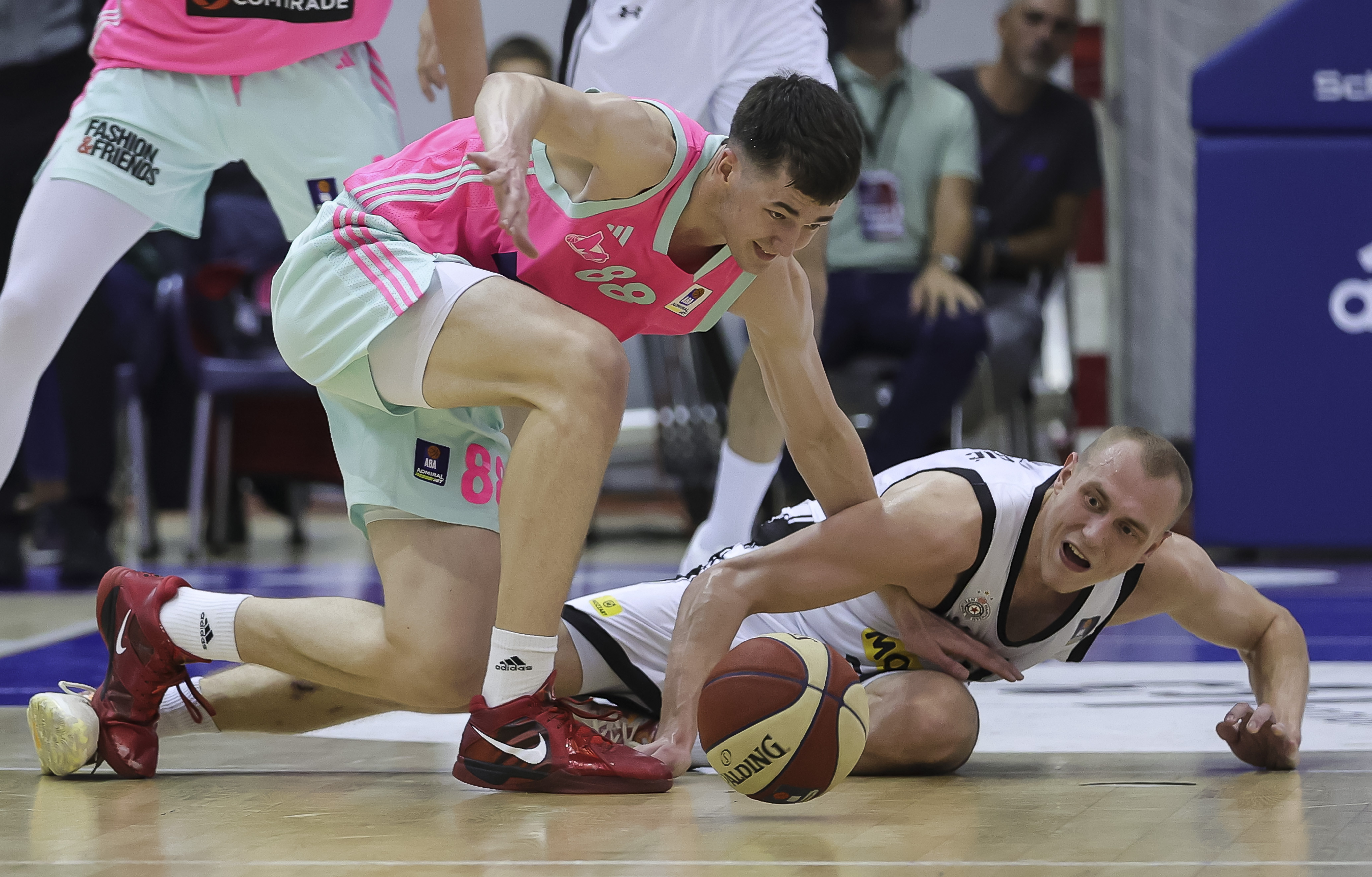 during the Aba League Season 2023-2024 match between Mega and Partizan at Ranko Zeravica Hall on October 23, 2023 in Belgrade, Serbia. (Photo by Srdjan Stevanovic/Starsport.rs ©)