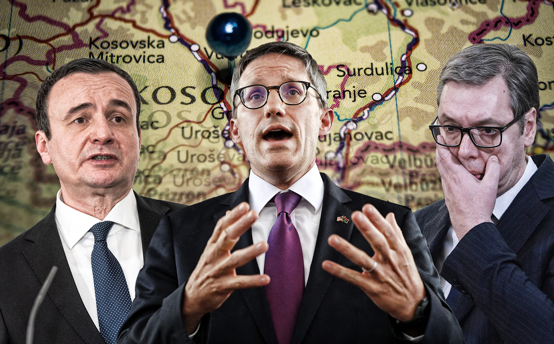 Vučić, Šole i Kurti