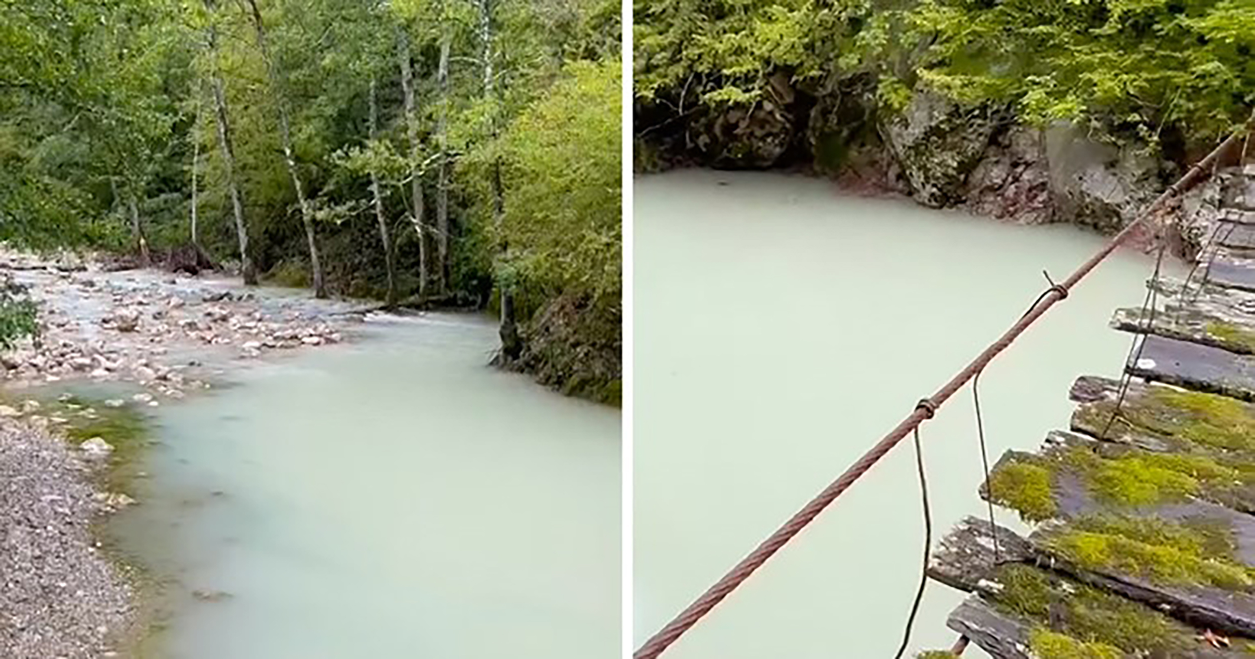 Neretva u BiH potpuno pobelela