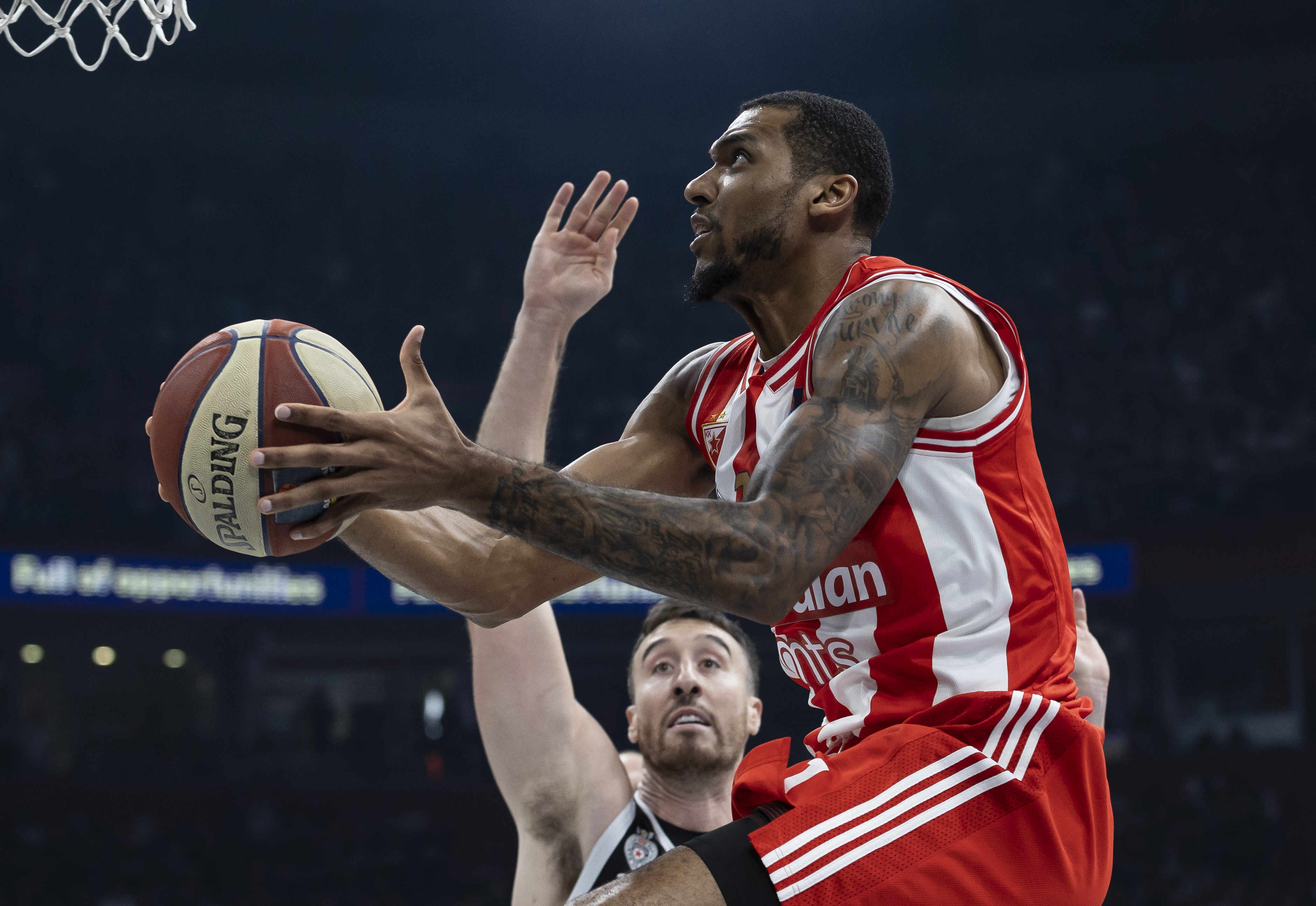 during the Aba League Season 2023-2024 match between Partizan and Crvena Zvezda at Stark Arena on October 30, 2023 in Belgrade, Serbia. (Photo by Srdjan Stevanovic/Starsport.rs ©)