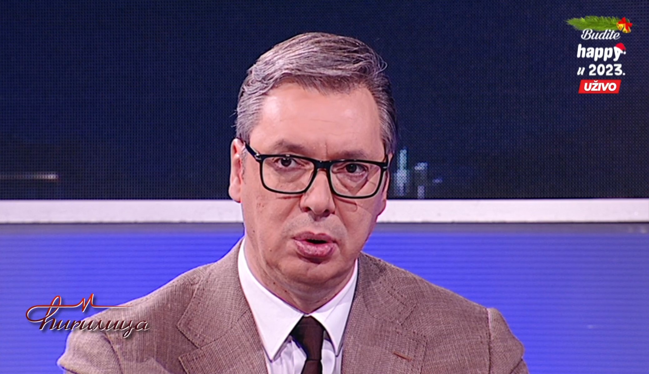 Aleksandar Vučić, emisija Ćirilica Foto: Printscreen/Happy