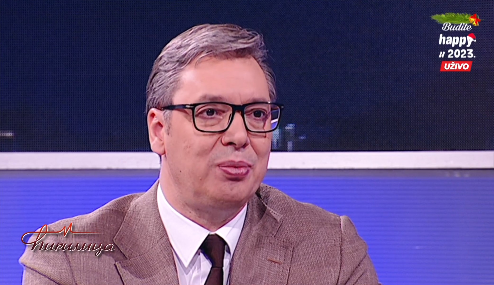 Aleksandar Vučić, emisija Ćirilica Foto: Printscreen/Happy