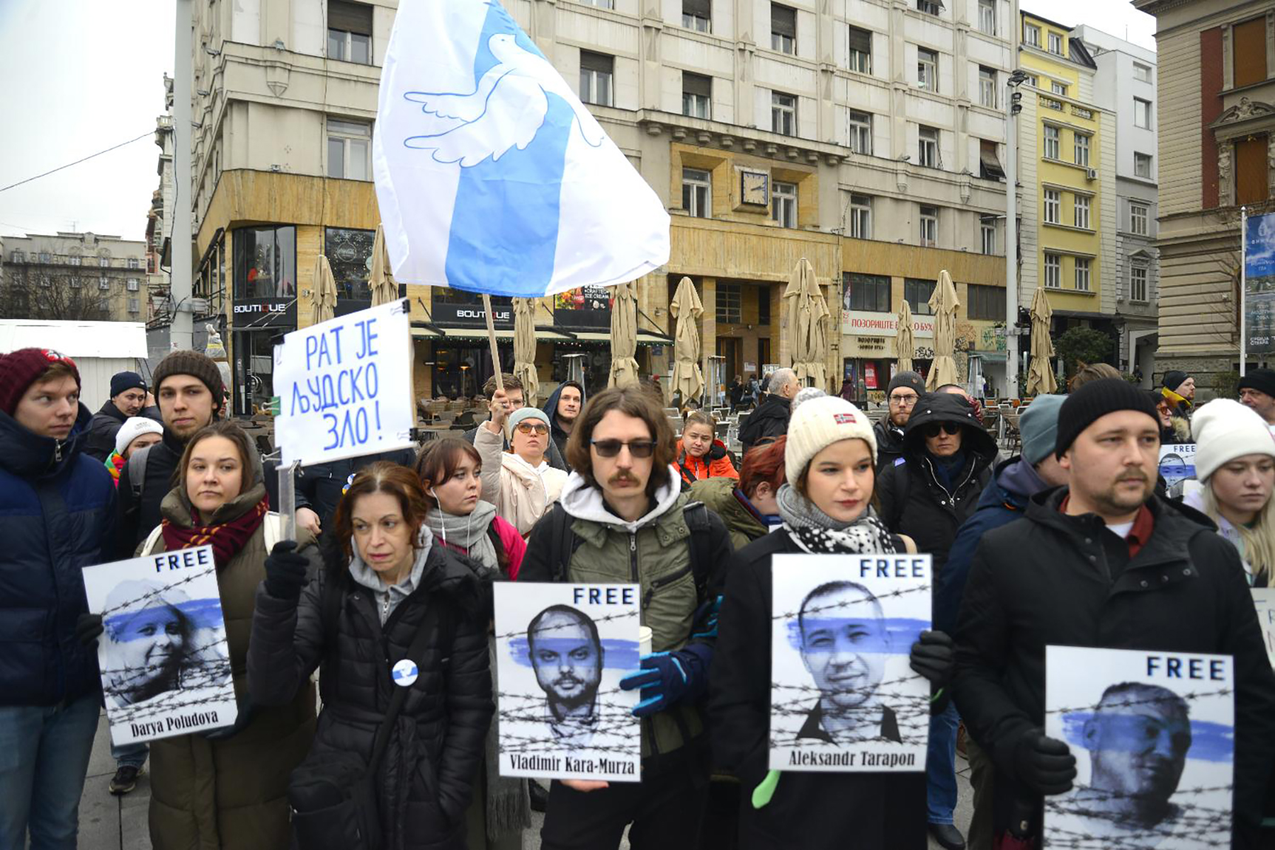 Mesto: Beograd
Datum: Sat Jan 21 15:53:47 CET 2023
Dogadjaj: DRUŠTVO/POLITIKA/CITIZEN - Skup podrške političkim zatvorenicima Rusije održan je danas na Trgu Republike, u organizaciji Ruskog demokratskog društva 
Fotoreporter: Ana Paunković
Izvor: FoNet