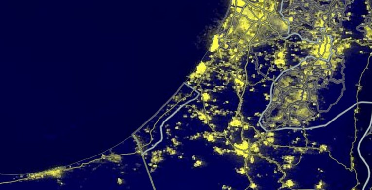Gaza, satelitski snimak, pre i posle početka rata, struja Foto: Printscreen/NASA