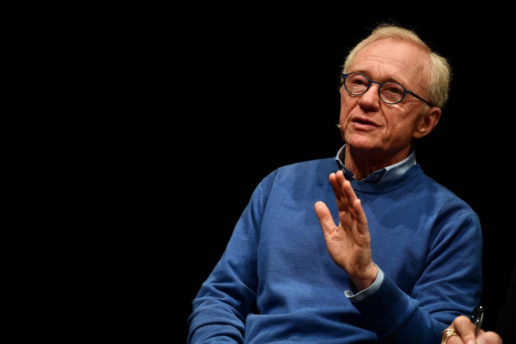 epa08063612 Israeli author David Grossman attends the presentation of his new book 'Life plays with me' at the Gustavo Modena theater in Genoa, Italy, 11 December 2019.  EPA-EFE/LUCA ZENNARO
