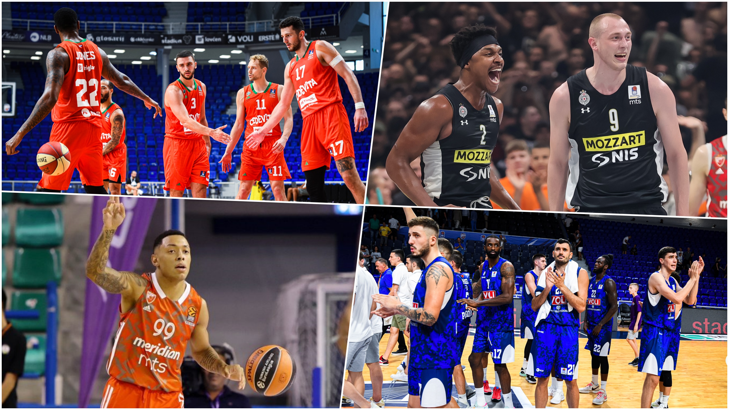 Cedevita, Partizan, Crvena zvezda, Budućnost, košarka, kombo