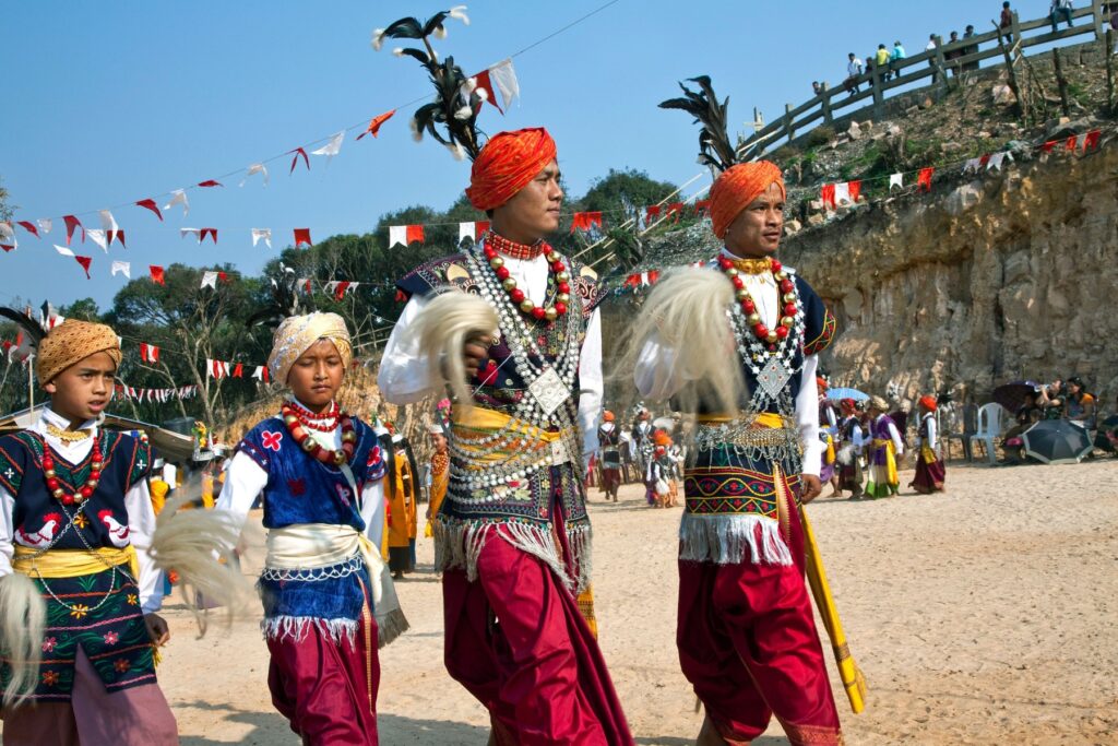 Khasi Tribal People of Meghalaya State, North-East India celebrate a festival in Khasi traditional costume,Image: 89513251, License: Rights-managed, Restrictions: , Model Release: no, Credit line: Dara Gilroy / Alamy / Profimedia