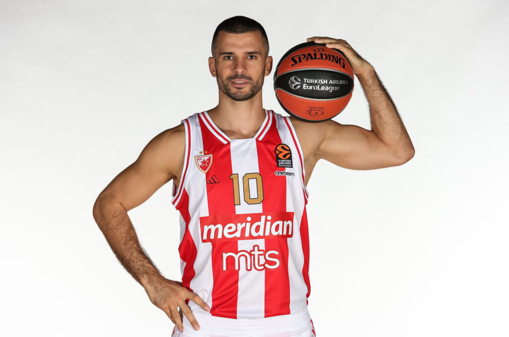 Branko Lazic during the 2023/2024 Turkish Airlines EuroLeague Media Day at Aleksandar Nikolic Hall on September 26, 2023 in Belgrade, Serbia. (Photo by Srdjan Stevanovic/Starsport.rs ©)