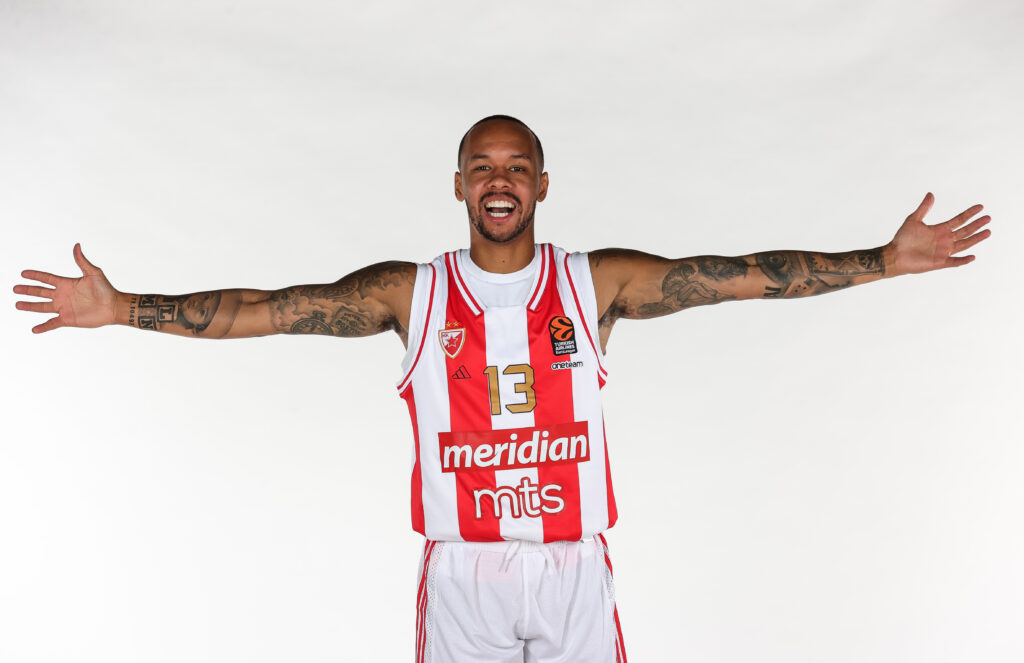 Shabazz Napier during the 2023/2024 Turkish Airlines EuroLeague Media Day at Aleksandar Nikolic Hall on September 26, 2023 in Belgrade, Serbia. (Photo by Srdjan Stevanovic/Starsport.rs ©)