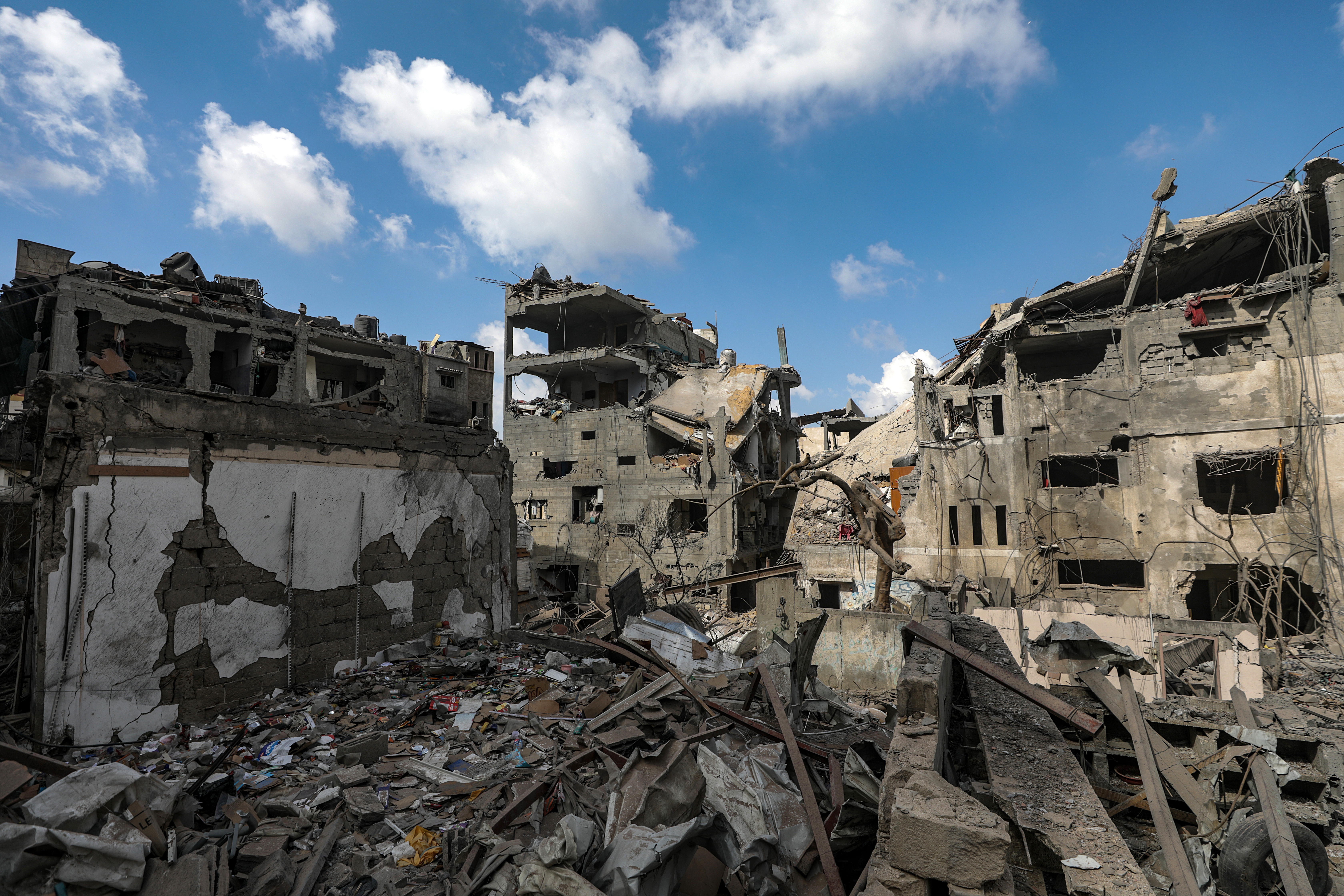 Damage in Gaza City following Israeli strikes