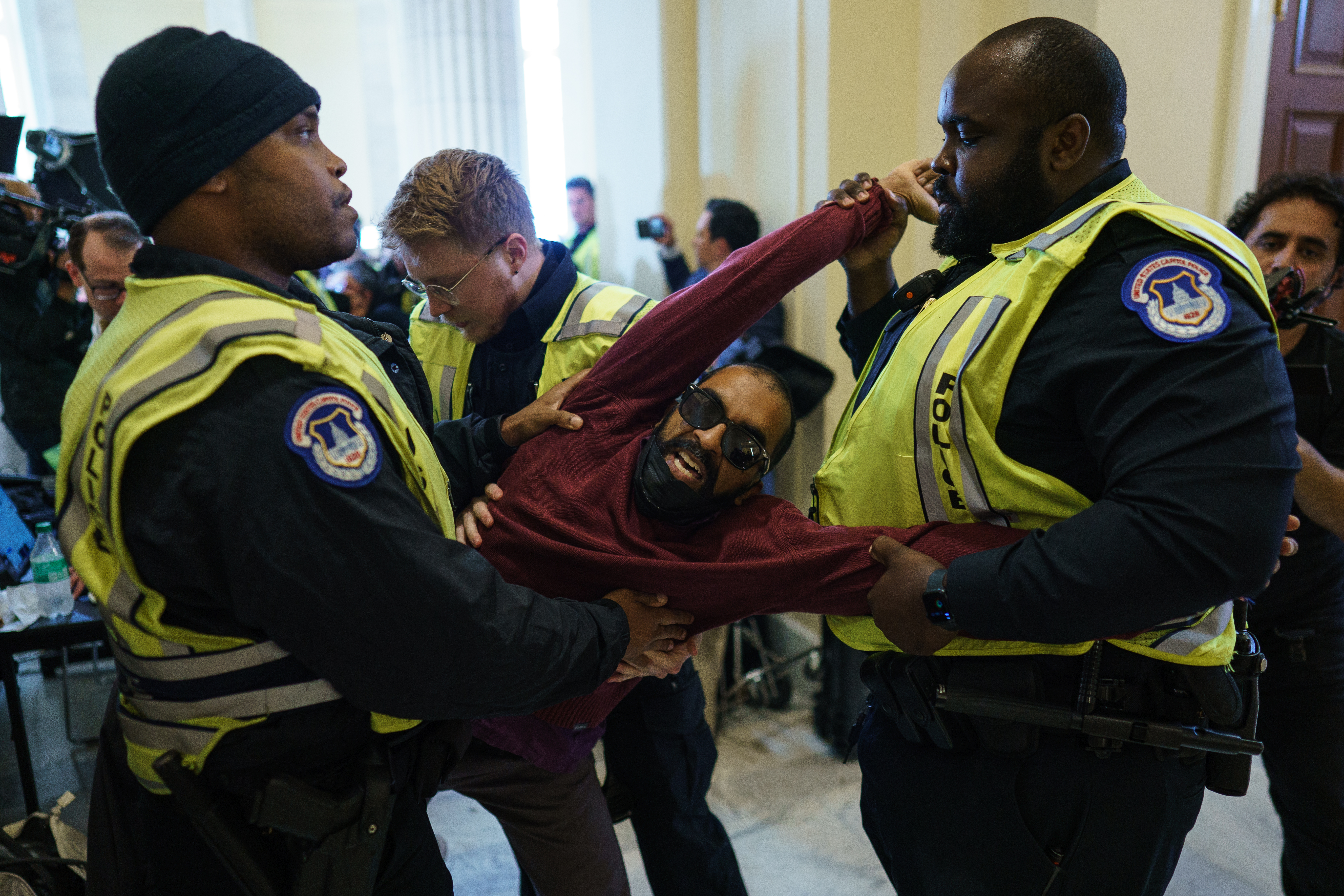 Jewish groups protest Israel/Gaza conflict in the US Capitol Building