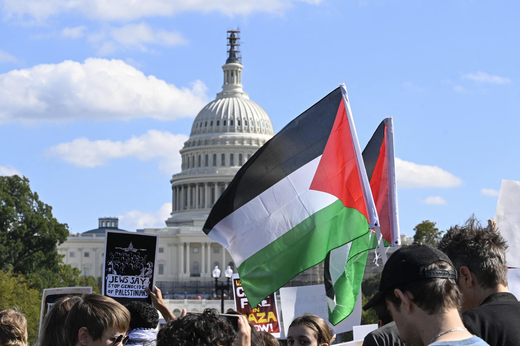 Protest in Washington DC against attack on Gaza