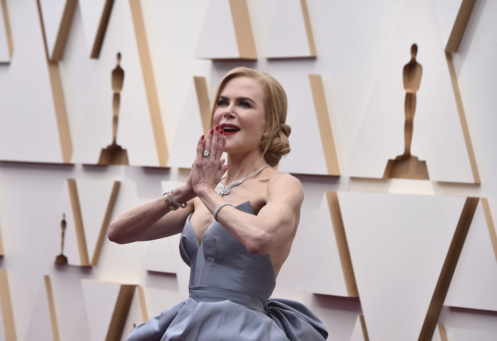 Nicole Kidman arrive at the Oscars on Sunday, March 27, 2022, at the Dolby Theatre in Los Angeles. (Photo by Jordan Strauss/Invision/AP)
