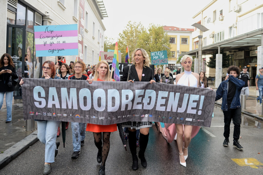 21, October, 2023, Podogorica - A gay parade was held in Podgorica. . Photo: R. R./ATAImages.
21, oktobar, 2023, Podgorica - Odrzana gej parada u Podgorici. . Photo: R. R./ATAImages.
