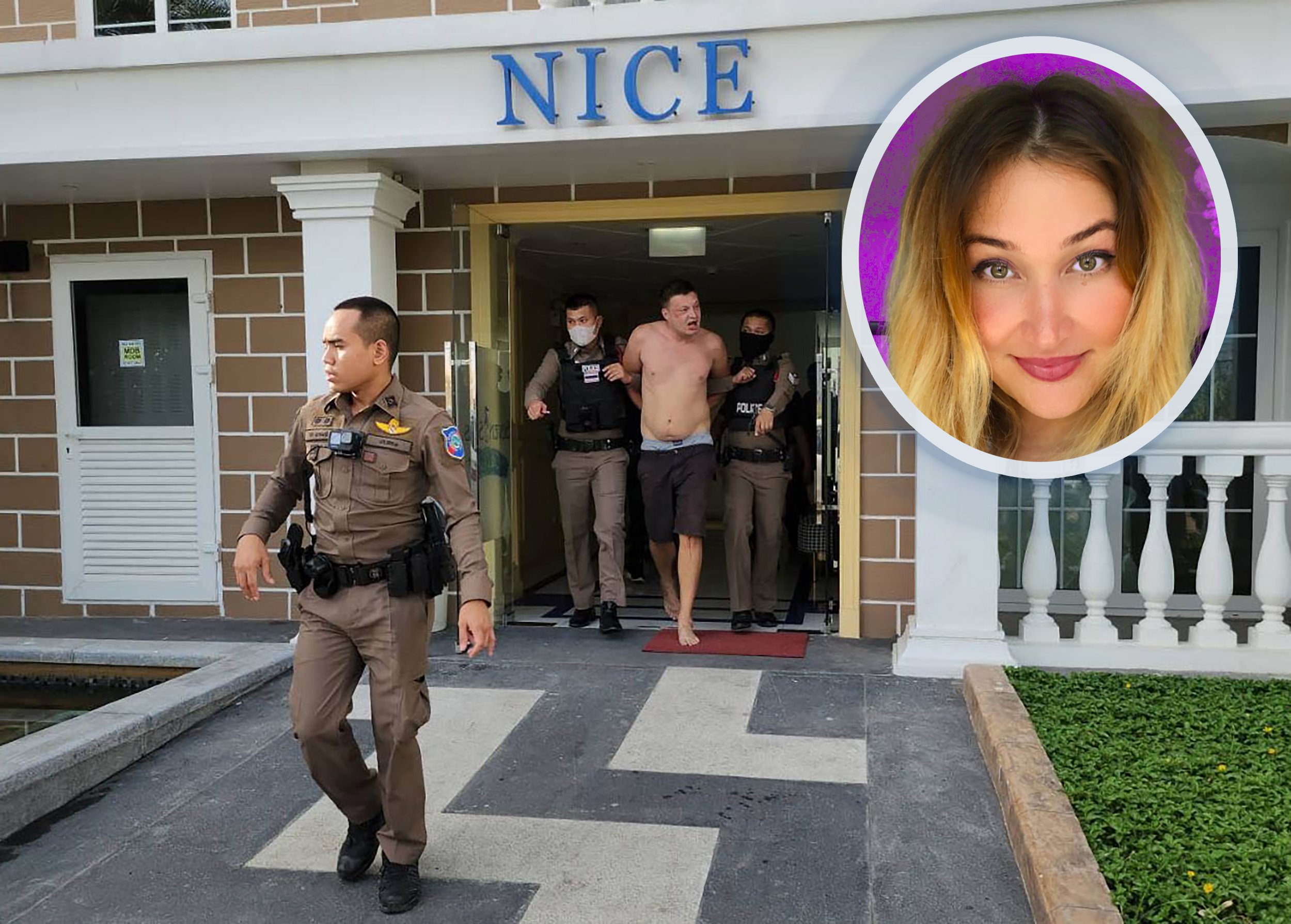 Russian tourist, 32, arrested 'after wife, 30, drops to her death from bathroom window' in Thailand