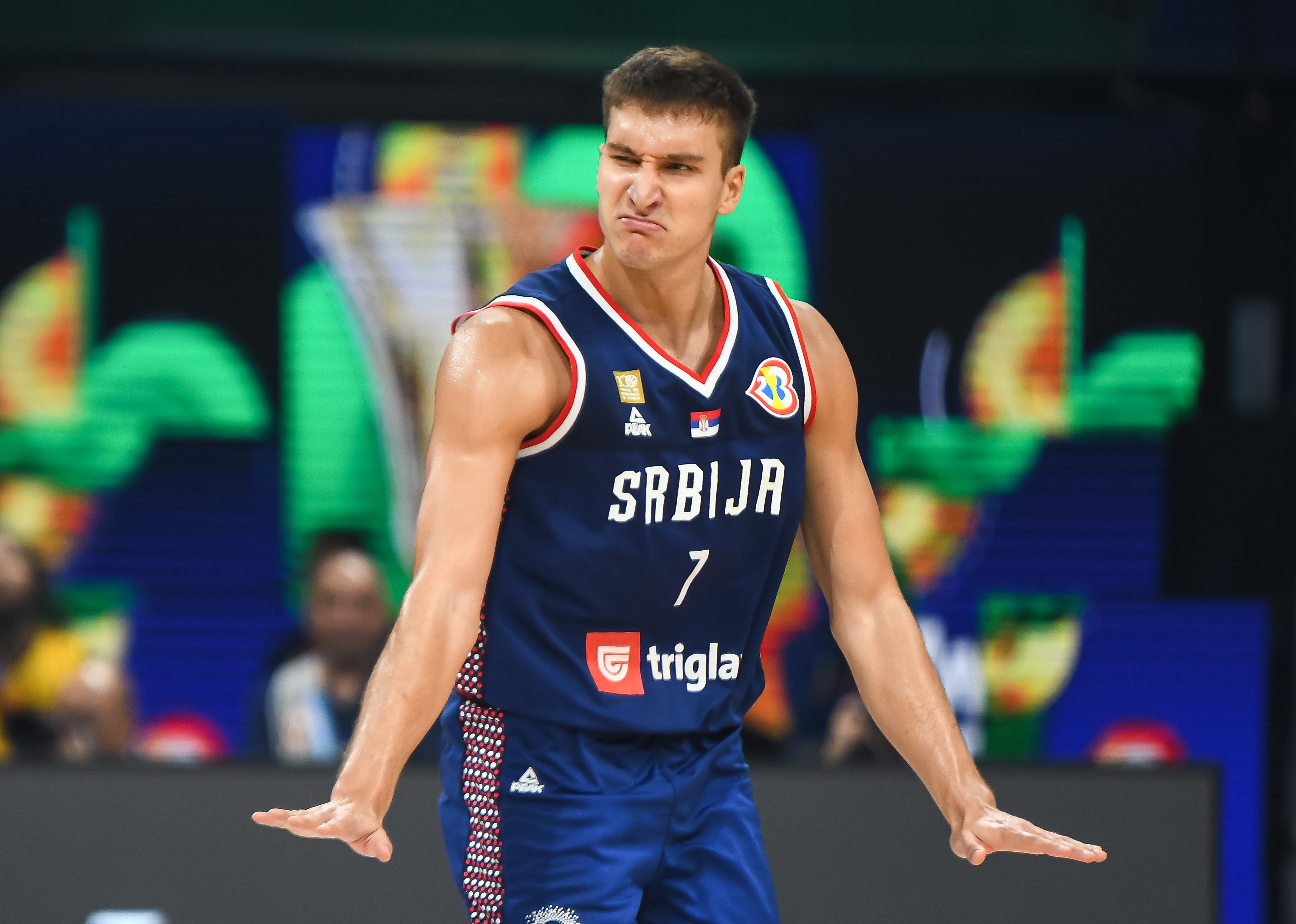 during the FIBA World Cup 2023 Quarter-Finals match between Srbija and Litvanija at Araneta Coliseum on September 05, 2023 in Manila, Philippines. (Photo by Starsport.rs ©)