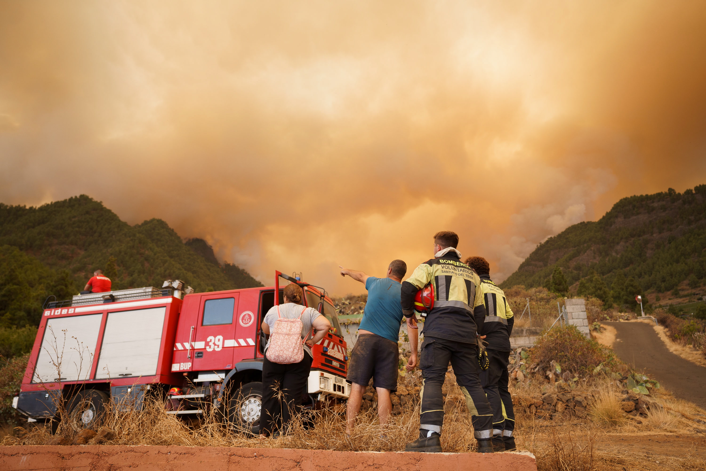 Wildfire in Tenerife island