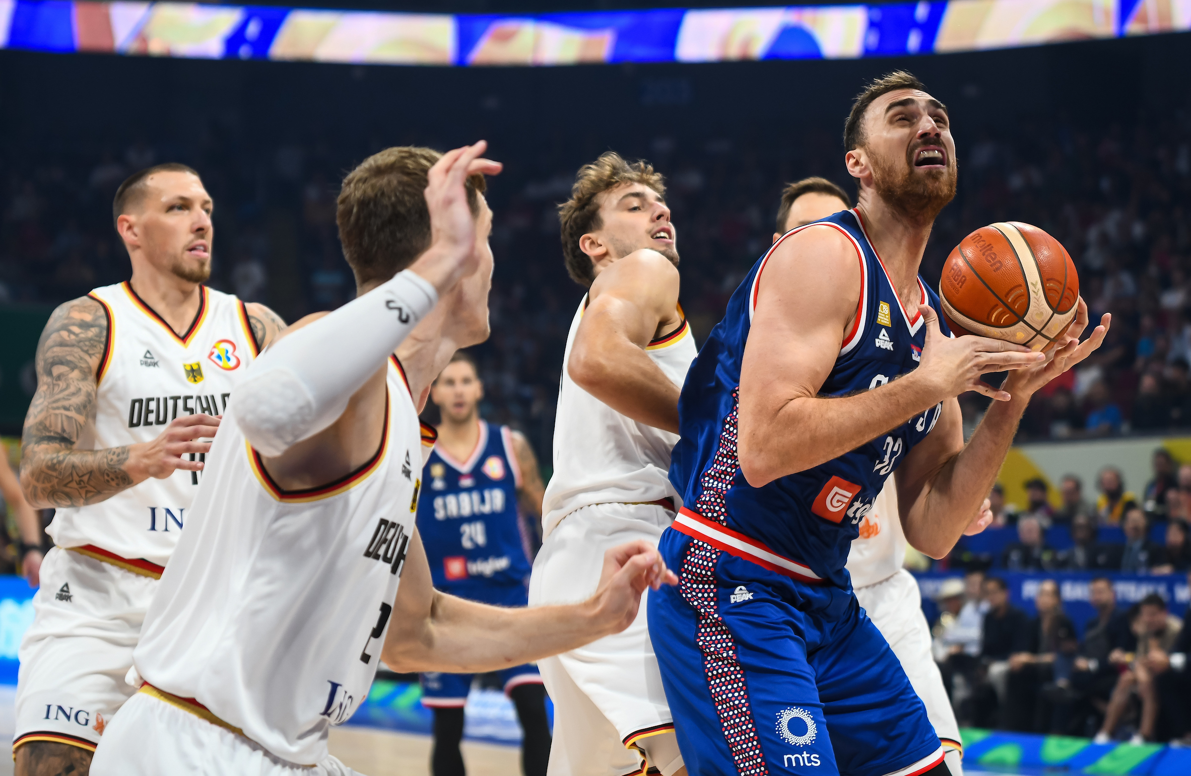 during the FIBA World Cup 2023 Final match between Srbija and Nemacka at Mall of Asia Arena on September 10, 2023 in Manila, Philippines. (Photo by Starsport.rs ©)