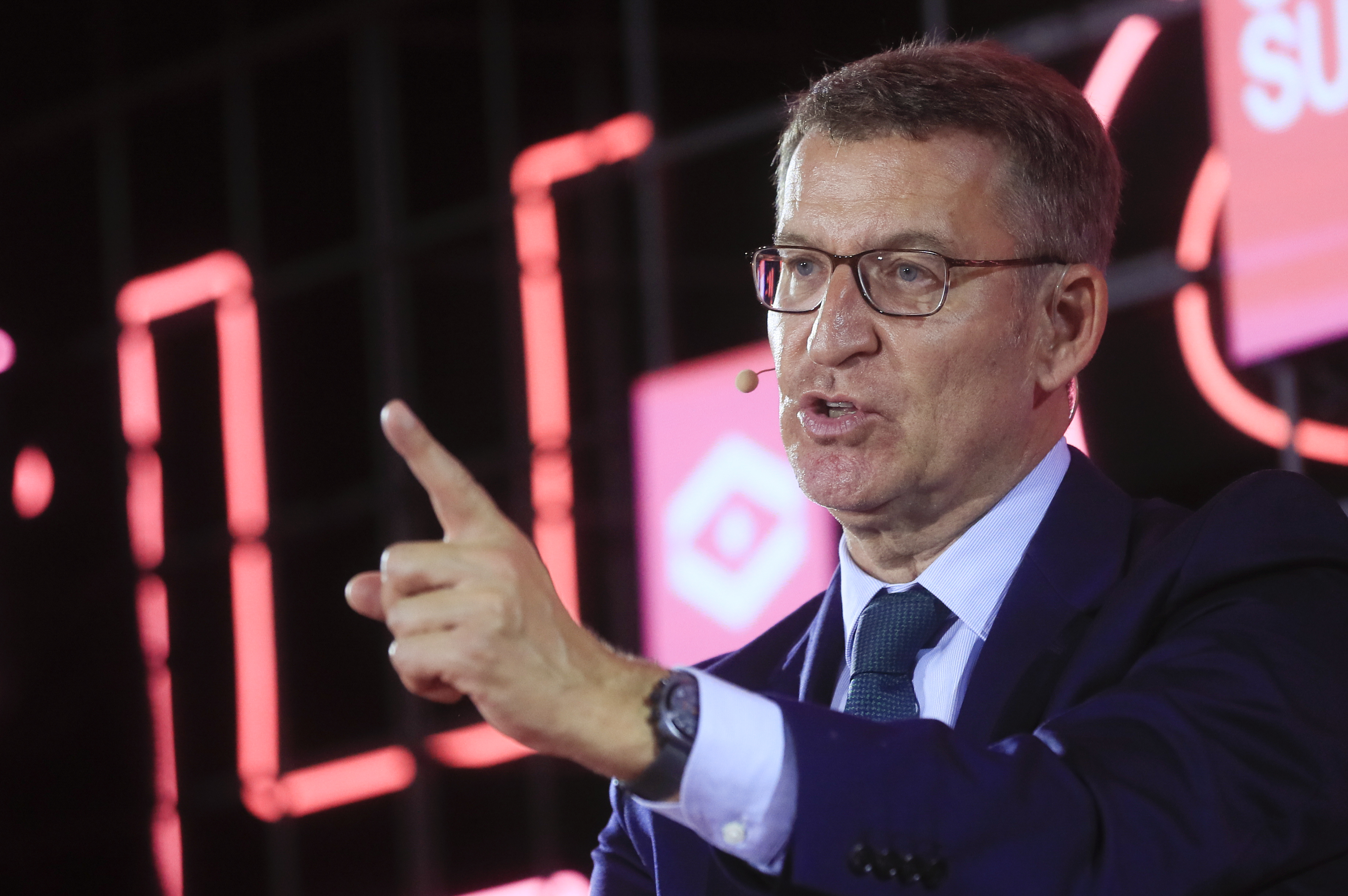 PP leader Alberto Nunez Feijoo participates in the South Summit 2023