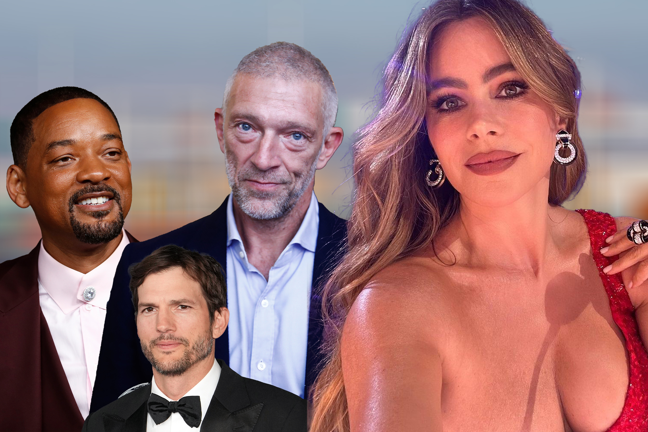 sofija vergara, vil smit, ešton kučer, vensan kasel   Image: 133598662, License: Rights-managed, Restrictions: , Model Release: no, Credit line: FORGET Patrick/SAGAPHOTO.COM / Alamy / Profimedia