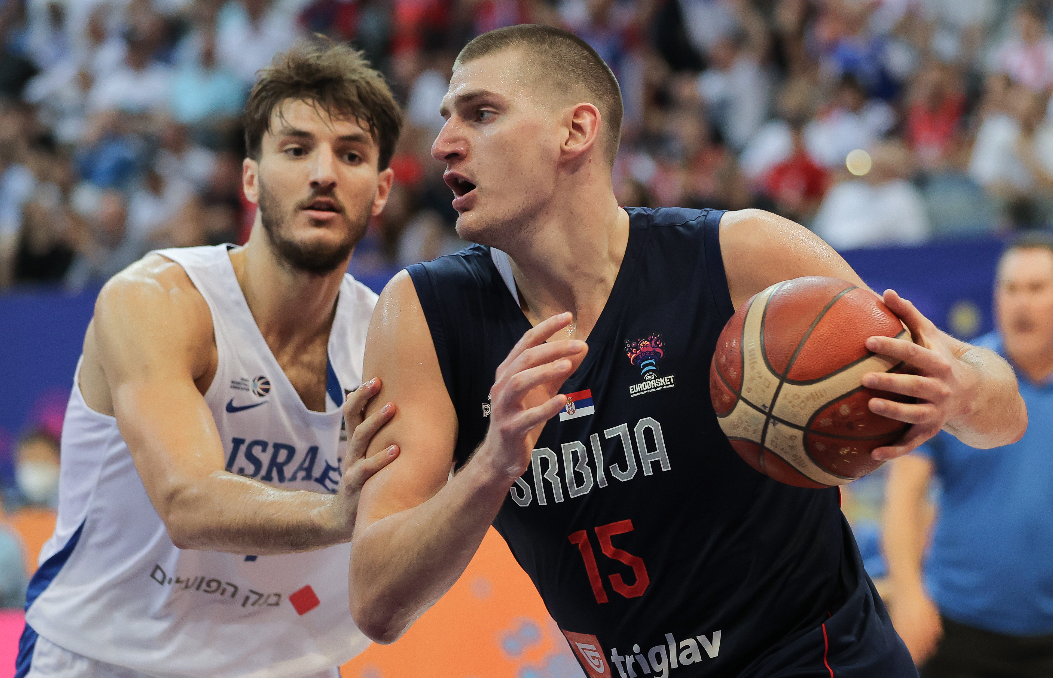 Nikola Jokic Israel - Serbia, FIBA Eurobasket 2022, Evropsko prvenstvo u kosarci, Group Phase, Group D, Izrael - Srbija 6.9.2022. Prag, Ceska photo: Pedja Milosavljevic/STARSPORT
