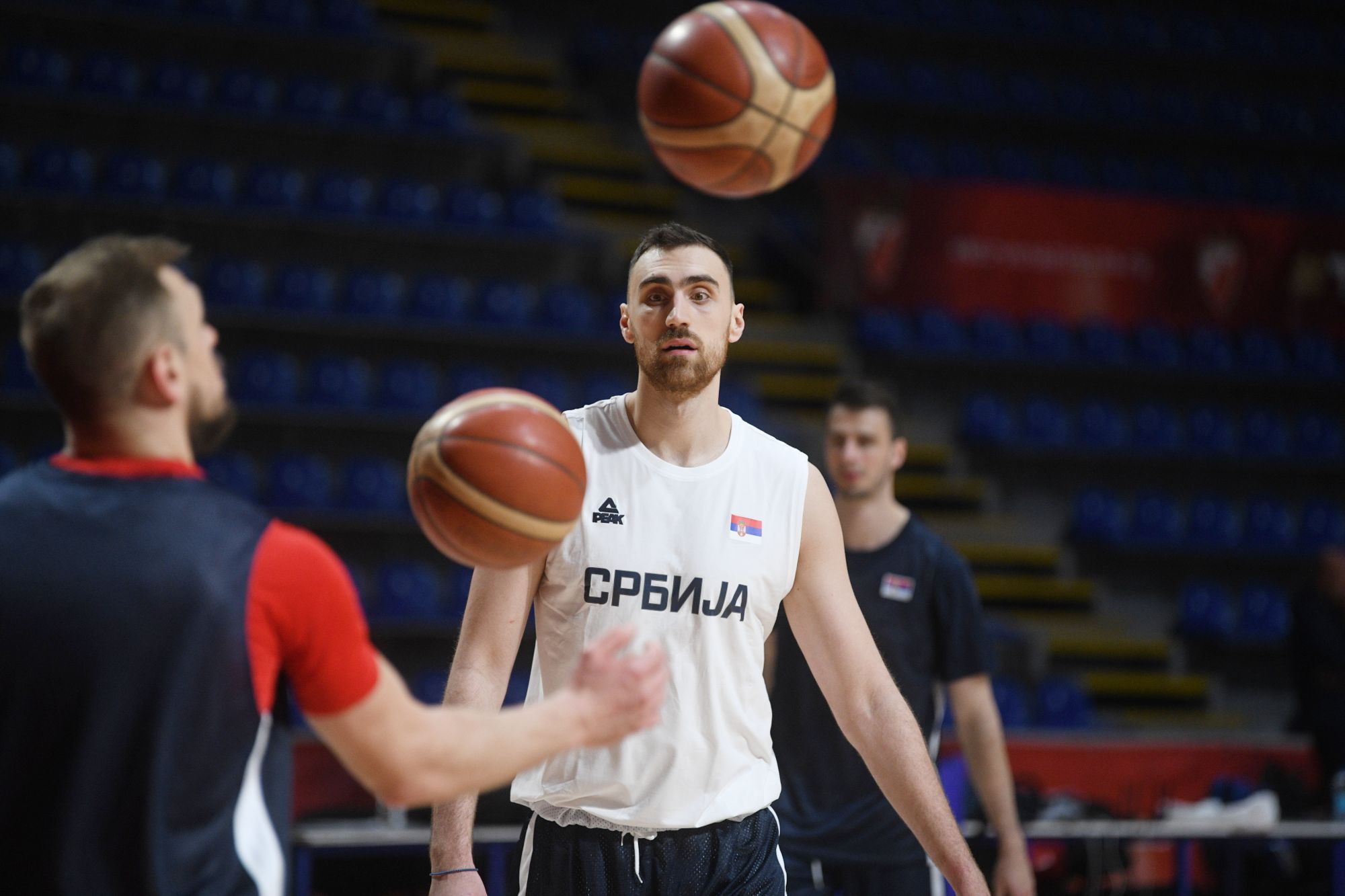 Beograd, 21.02.2023. Hala Aleksandar Nikolić, tj. Hala Pionir, Trening košarkaša Srbije, košarkaši, košarkaški trening Foto: Filip Krainčanić/Nova.rs