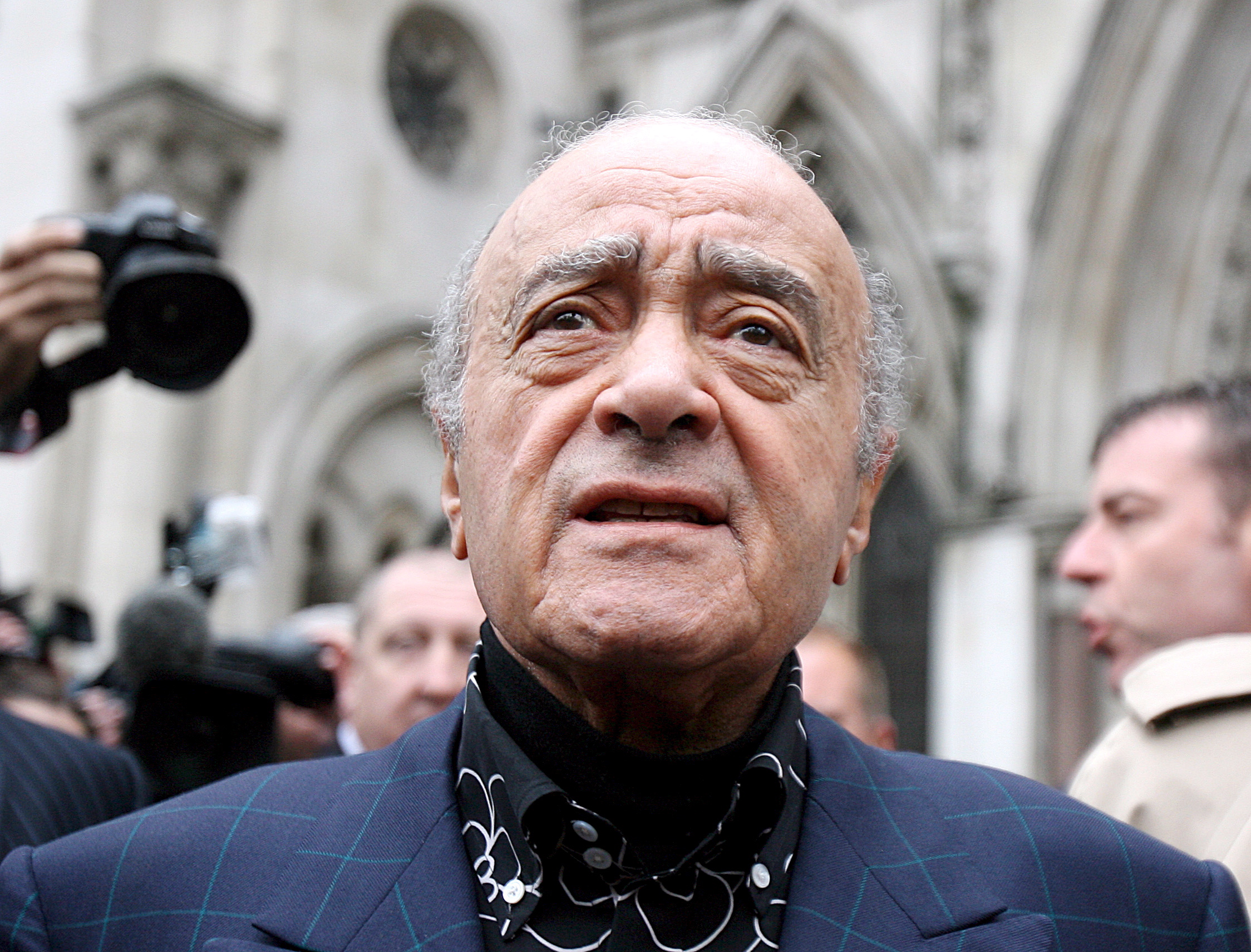 Mohamed Al Fayed arrives at Royal Courts