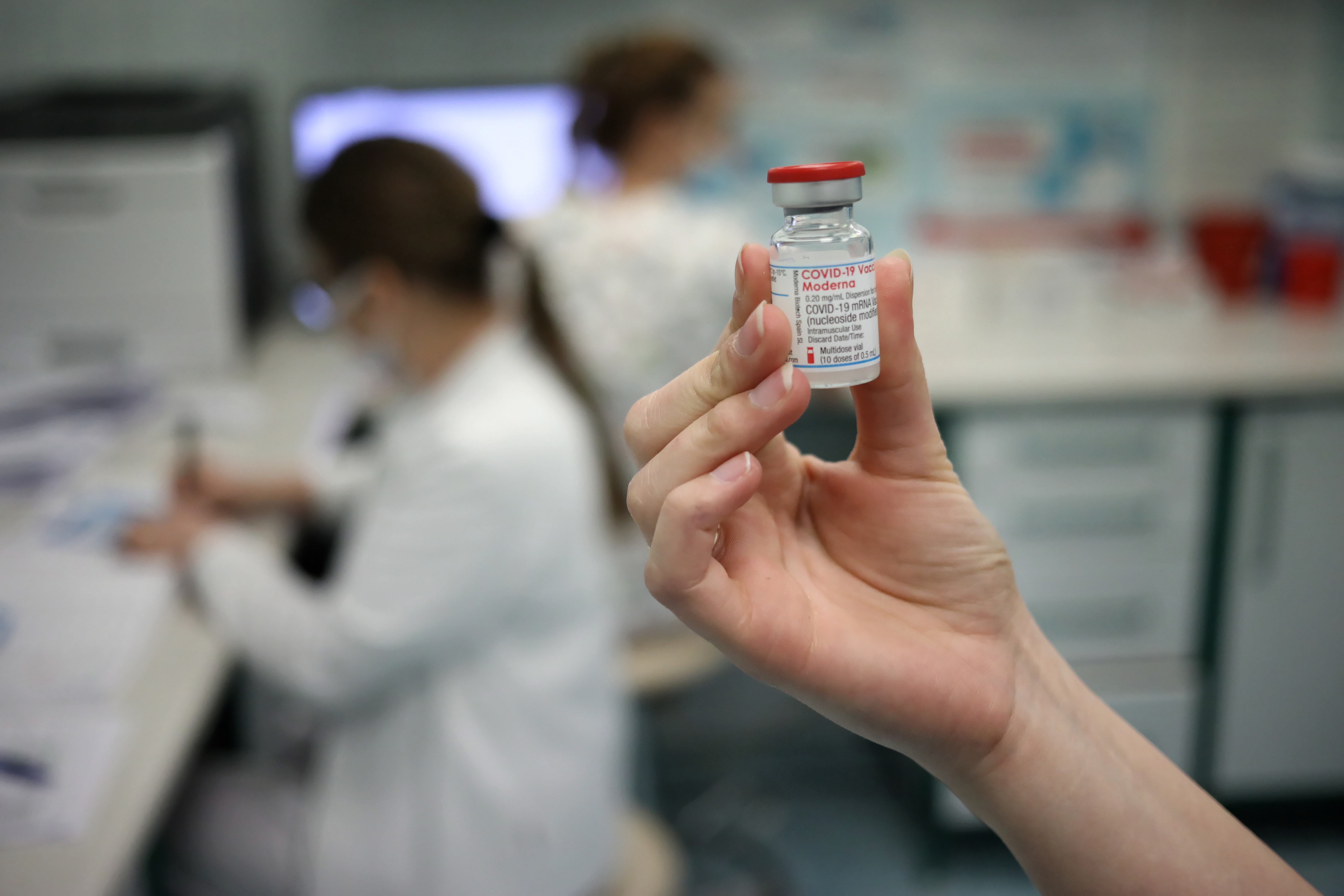 Covid-19 vaccination point at the Military Medical Institute in Warsaw