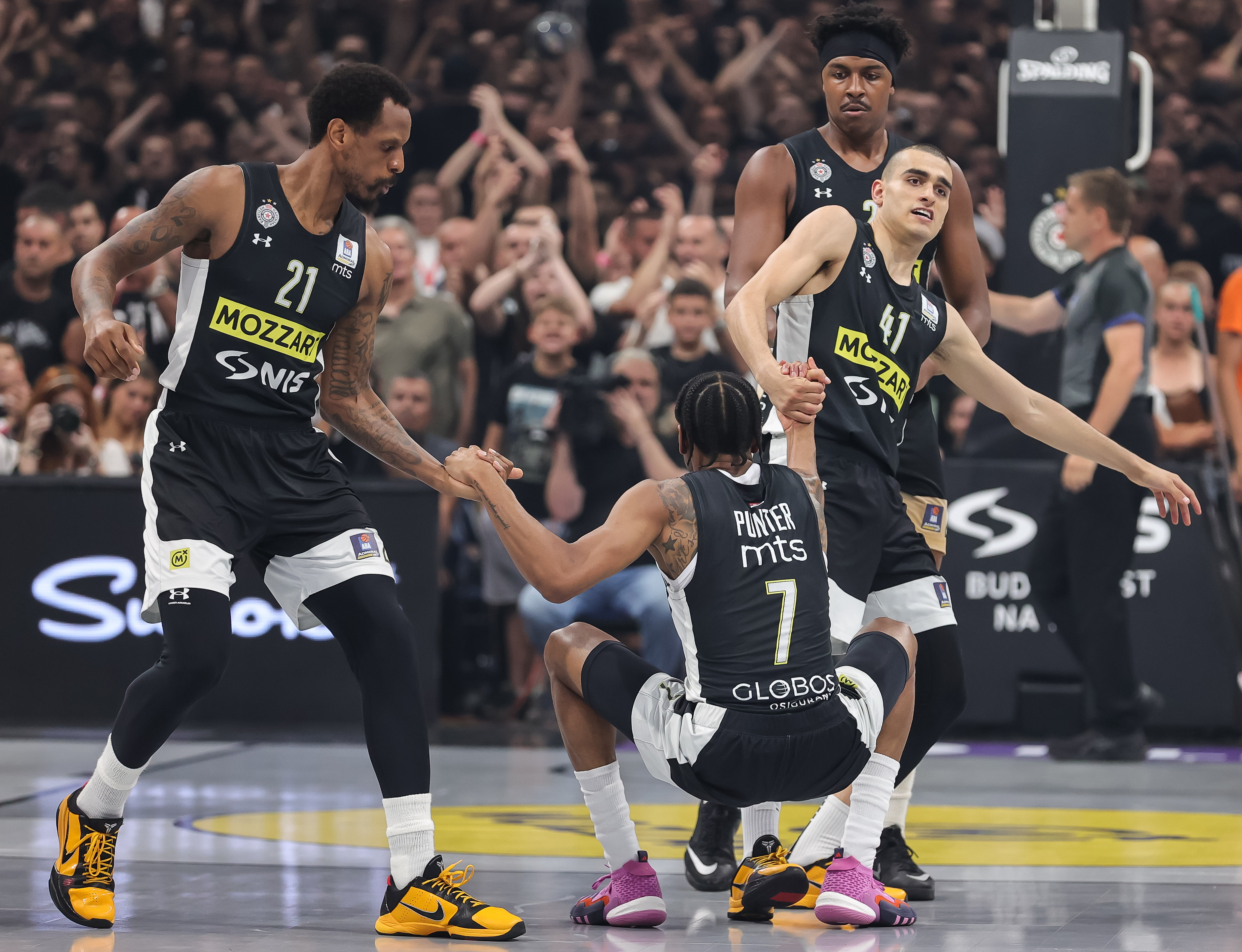 during the Aba League Season 2022-2023 Play Off Final Game 5 between Partizan and Crvena Zvezda at Stark Arena on June 22, 2023 in Belgrade, Serbia. (Photo by Srdjan Stevanovic/Starsport.rs ©)