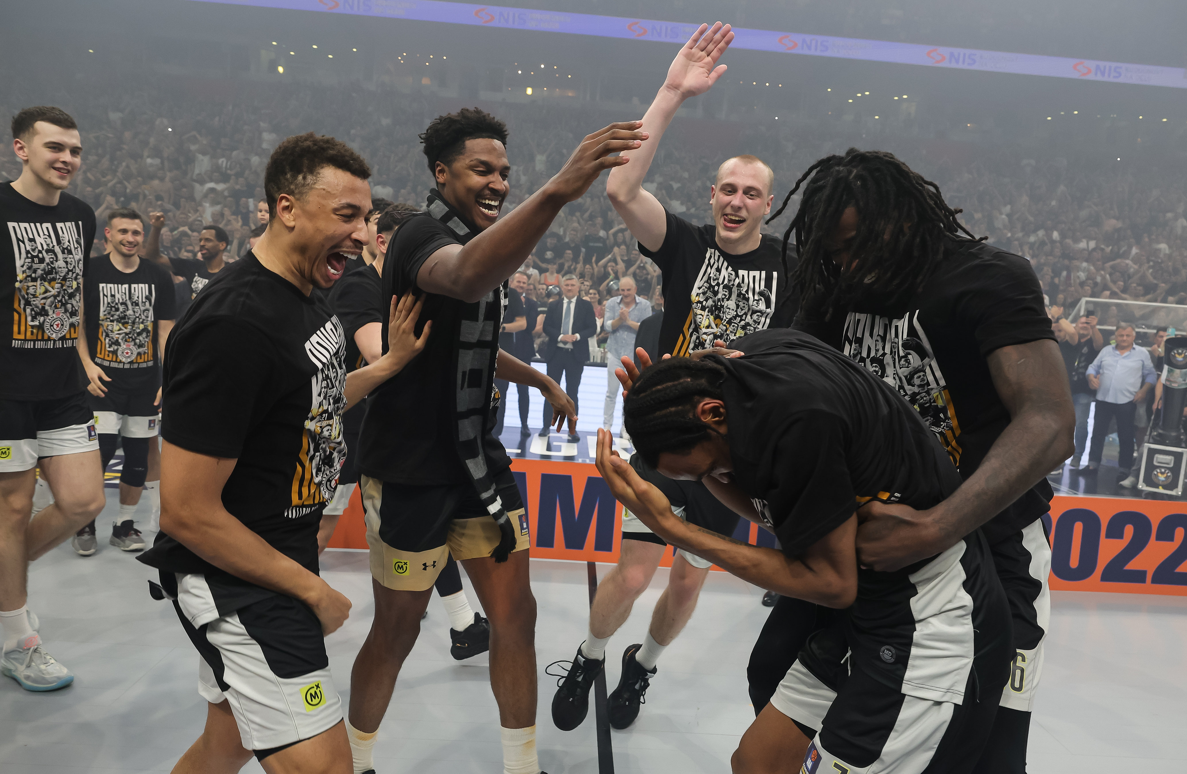 during the Aba League Season 2022-2023 Play Off Final Game 5 between Partizan and Crvena Zvezda at Stark Arena on June 22, 2023 in Belgrade, Serbia. (Photo by Srdjan Stevanovic/Starsport.rs ©)