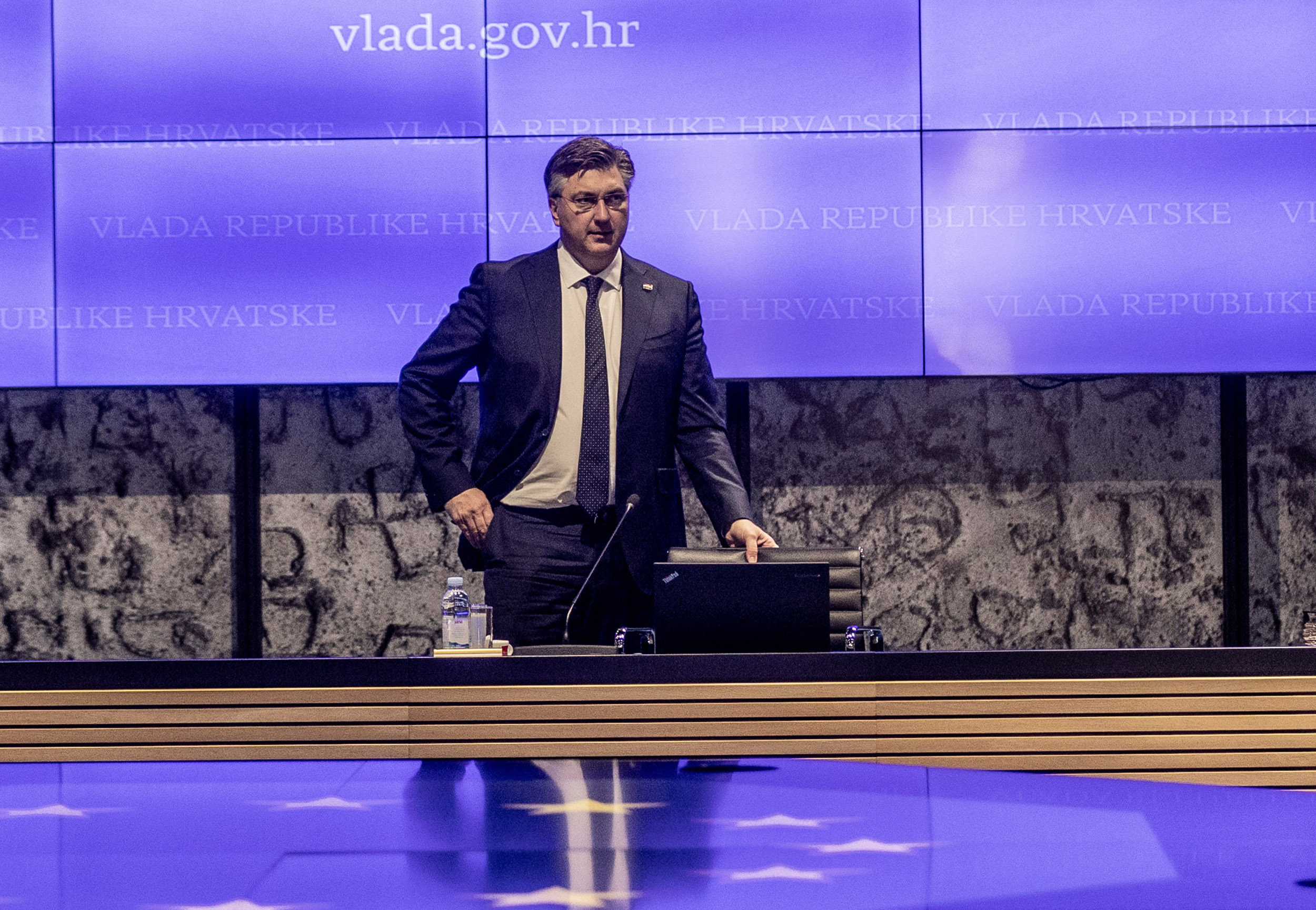 Zagreb, 16. februara 2023 - Sednica Vlade Republike Hrvatske. Na slici Andrej Plenković. FOTO TANJUG/ FOTO HINA/ DARIO GRZELJ/bs