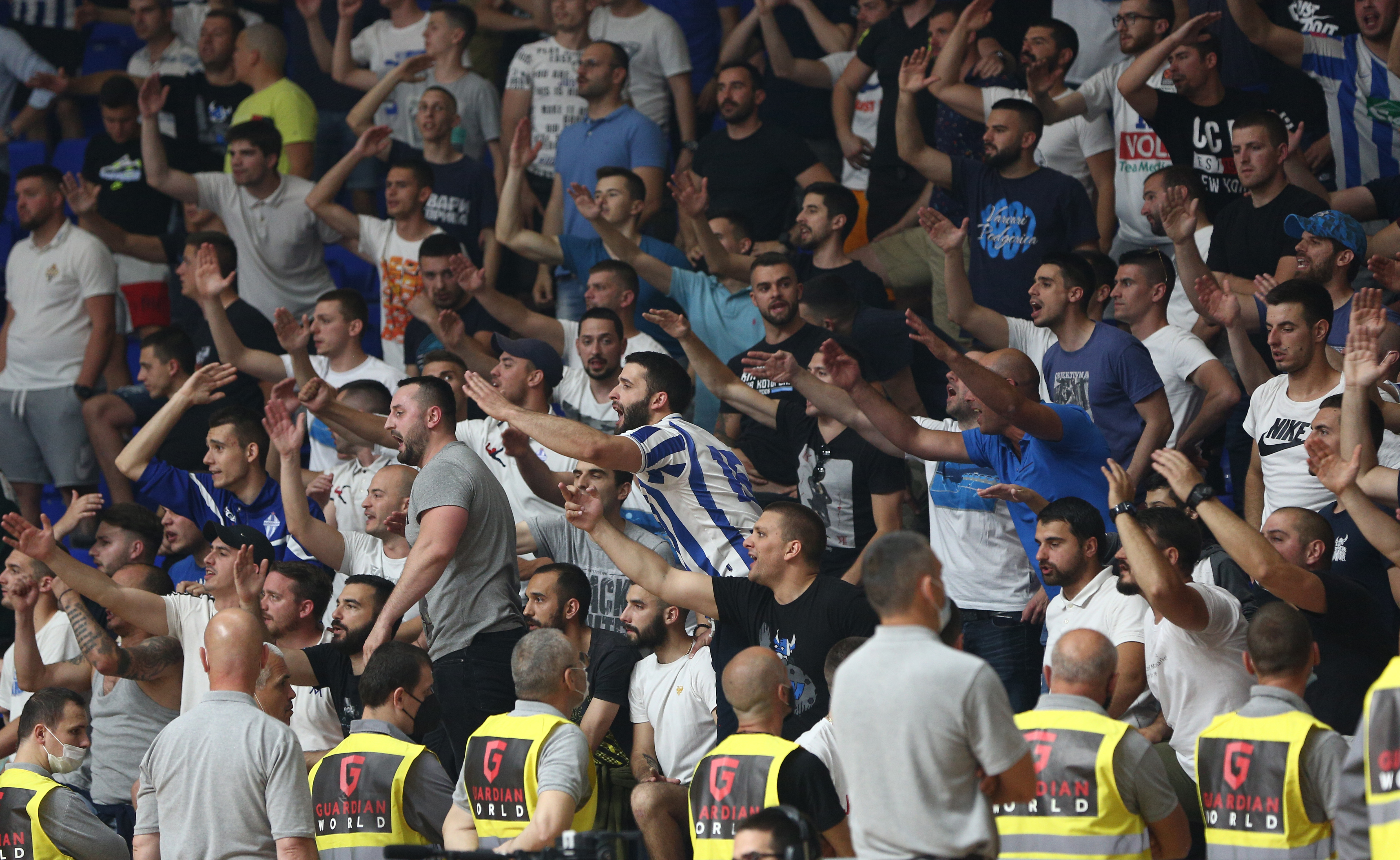 navijaci publika ABA Liga, plej of play off  Crvena Zvezda - Buducnost 4. utakmica 24.5.2021. Maj 24. 2021. Podgorica, Crna Gora  foto: STARSPORT