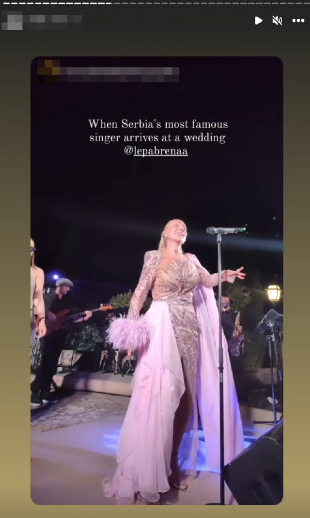 Lepa Brena, venčanje Foto: Printscreen/Instagram