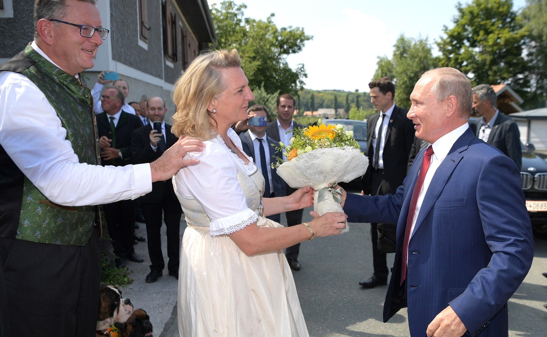 Russian President Putin Attends Wedding of Austrian Foreign Minister Karin Kneissl of the Far-Right Freedom Party