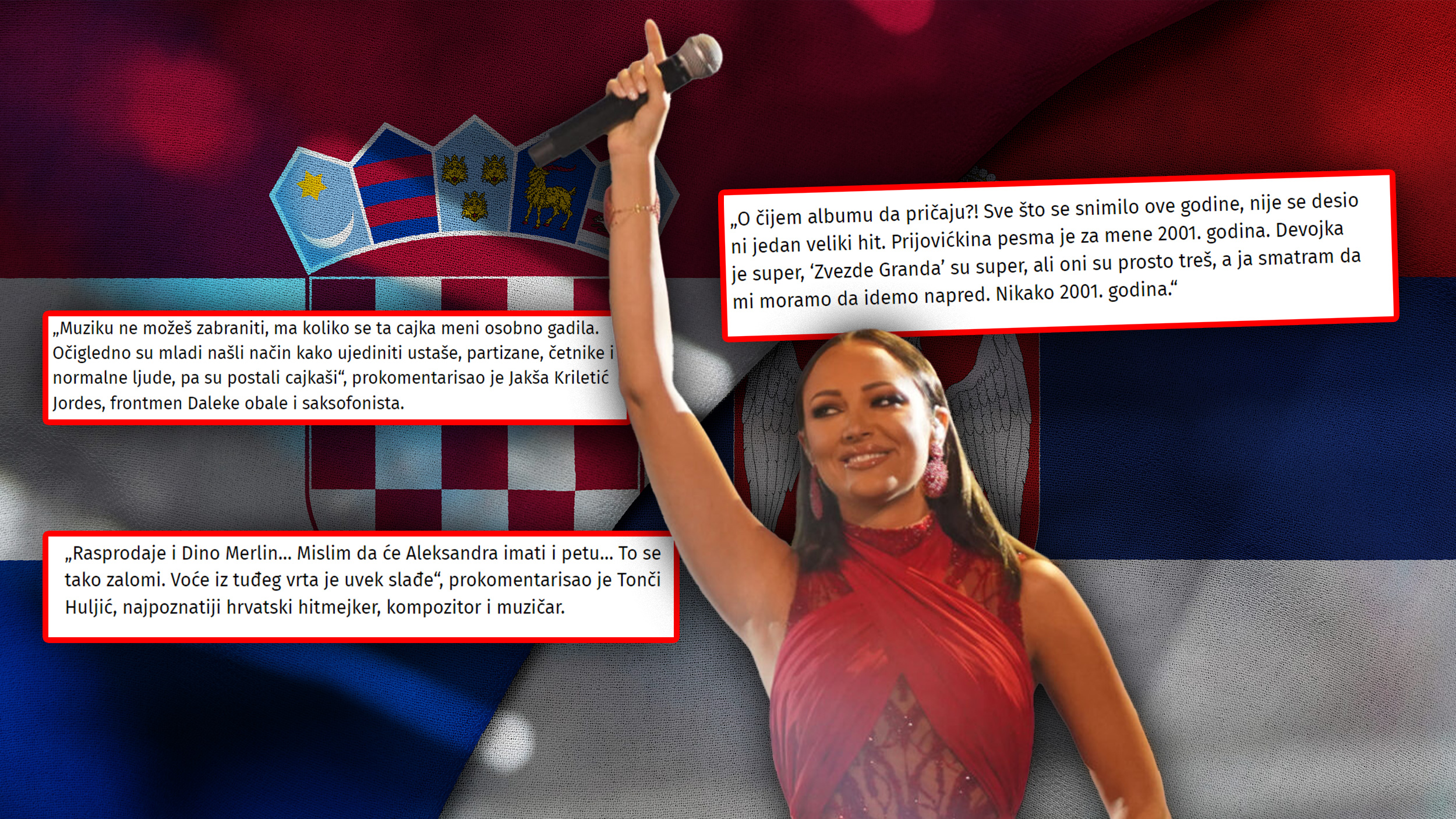 Aleksandra Prijović, Komentari, Hrvatska, Srbija