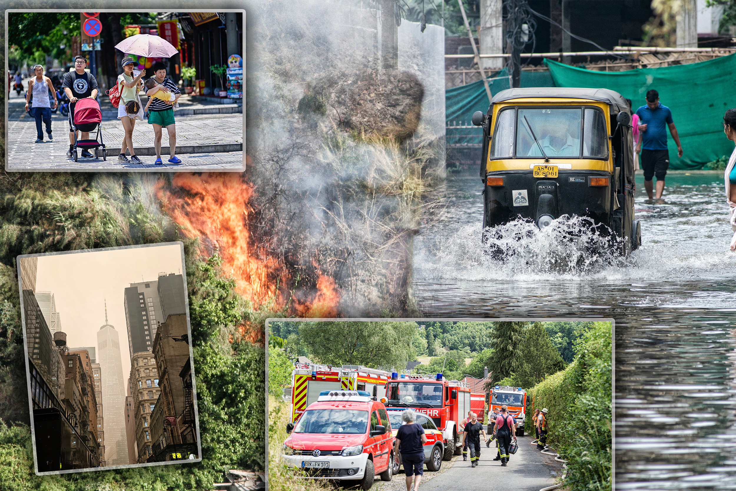Požari, poplave, ono žuto nebo iznad Njujorka,  ilustracija za ogromnu vrućinu i negde da se uglavi između ona živa koja pokazuje 40+ stepeni