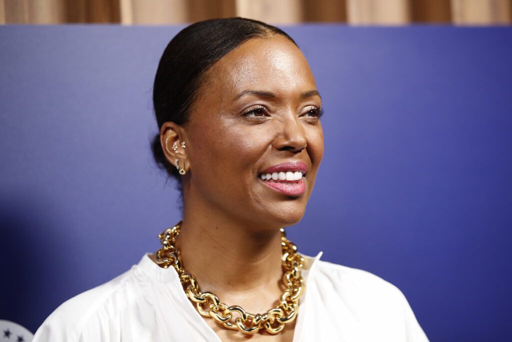 epa10177185 US actor Aisha Tyler poses on the red carpet prior to the Paramount Emmy Party at Catch Steak LA in Los Angeles, California, USA, 10 September 2022. The 74th annual Emmy Awards will take place on 12 September 2022.  EPA-EFE/CAROLINE BREHMAN