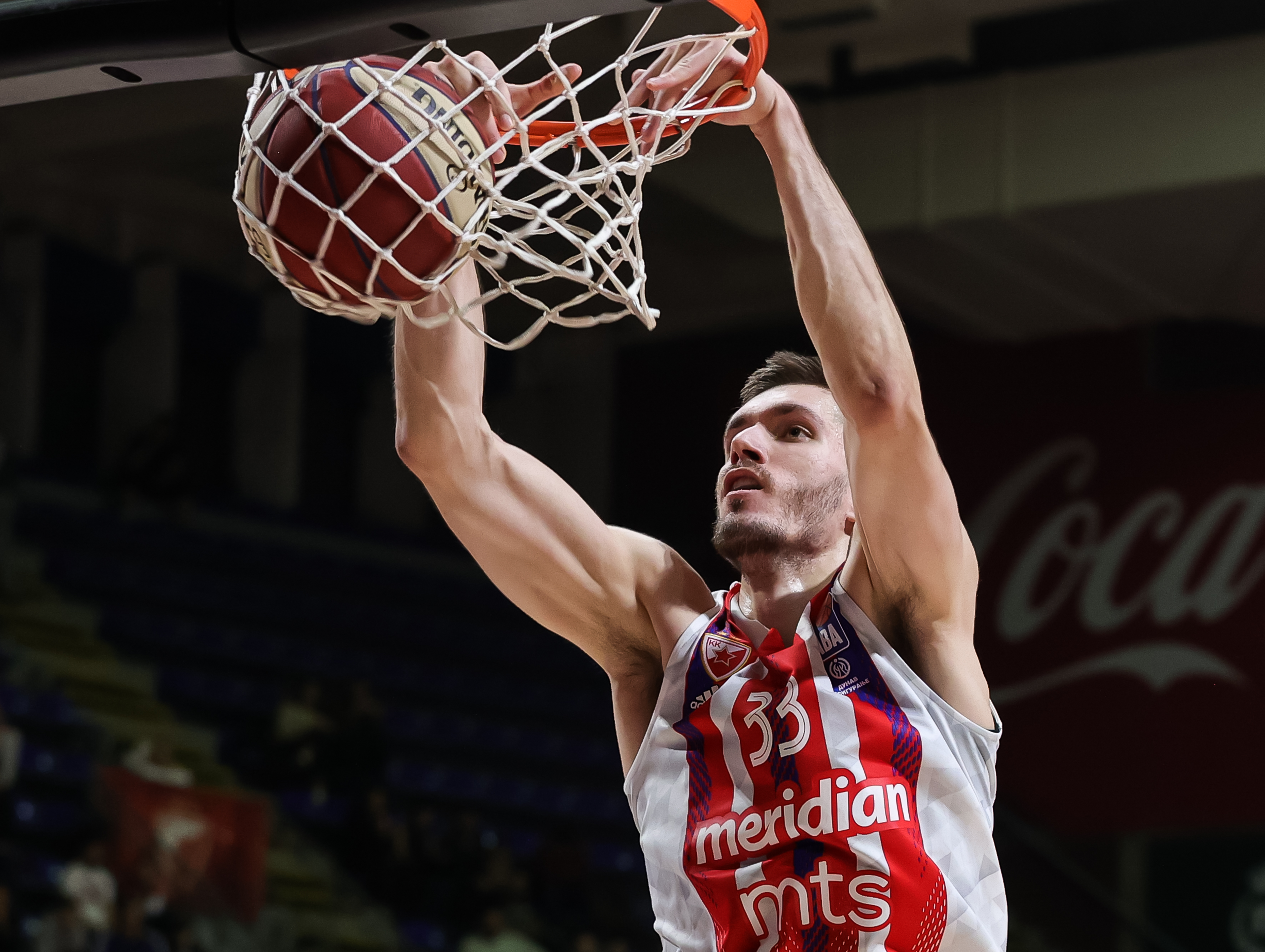 during the Aba League Season 2022-2023 match between Crvena Zvezda and KK Split at Aleksandar Nikolic hall on April 17, 2023 in Belgrade, Serbia. (Photo by Srdjan Stevanovic/Starsport.rs ©)