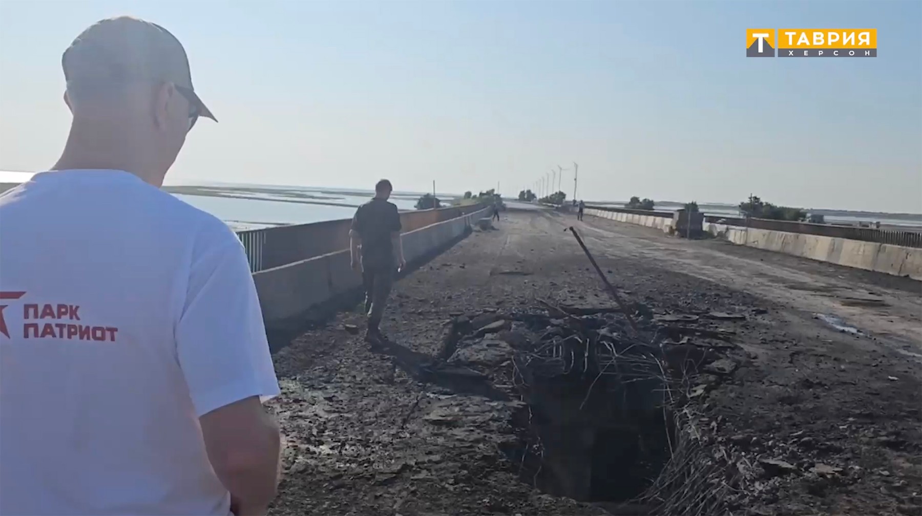 Chongar bridge connecting Kherson region and Crimea was shelled with Storm Shadow missiles according to Kremlin-installed head of Kherson region Vladimir Saldo (pictured).