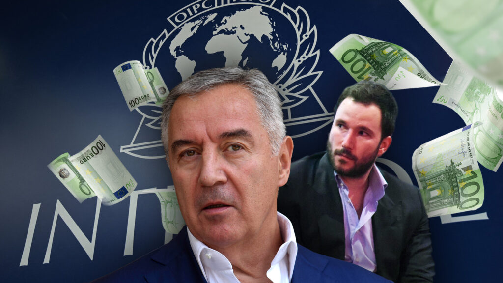 Milo Đukanović i Blažo Đukanović, Interpol, pare, Novac