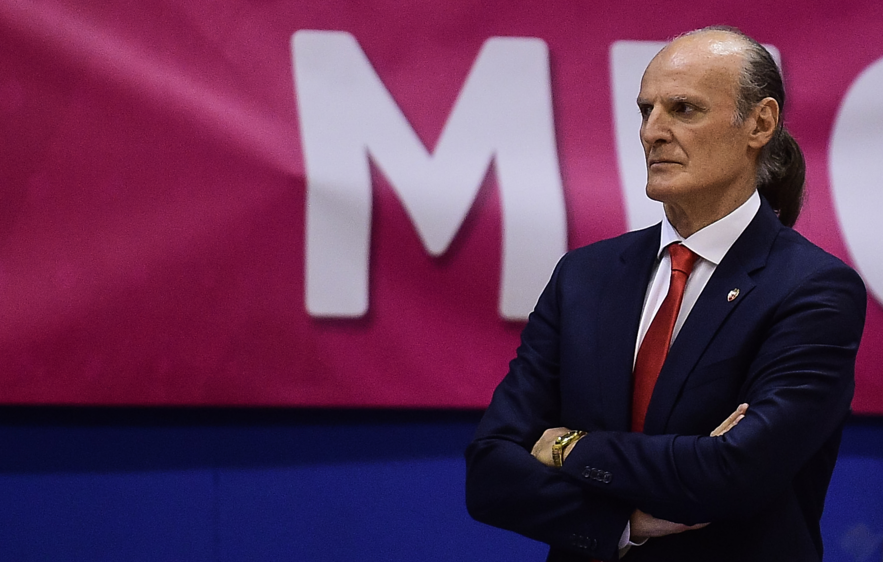 during the 2022/2023 Aba League match between Mega v Crvena Zvezda mts Belgrade at Ranko Zeravica Hall on April 02, 2023 in Belgrade, Serbia. (Photo by Srdjan Stevanovic/Starsport.rs ©)