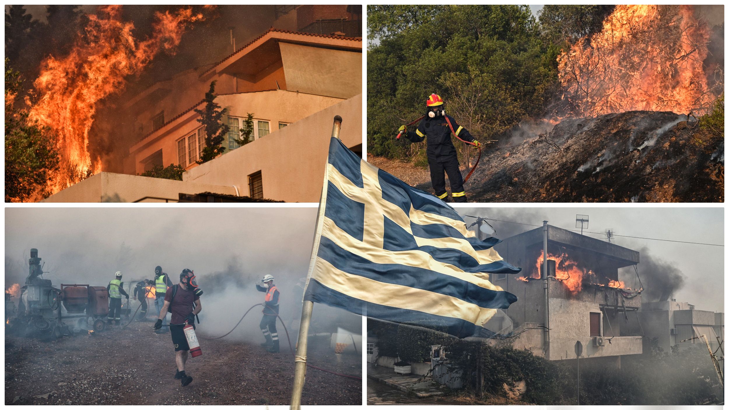 Wildfire in Saronida, Eastern Attica, Greece on July 17, 2023,Image: 789695501, License: Rights-managed, Restrictions: GREECE OUT, Model Release: no,