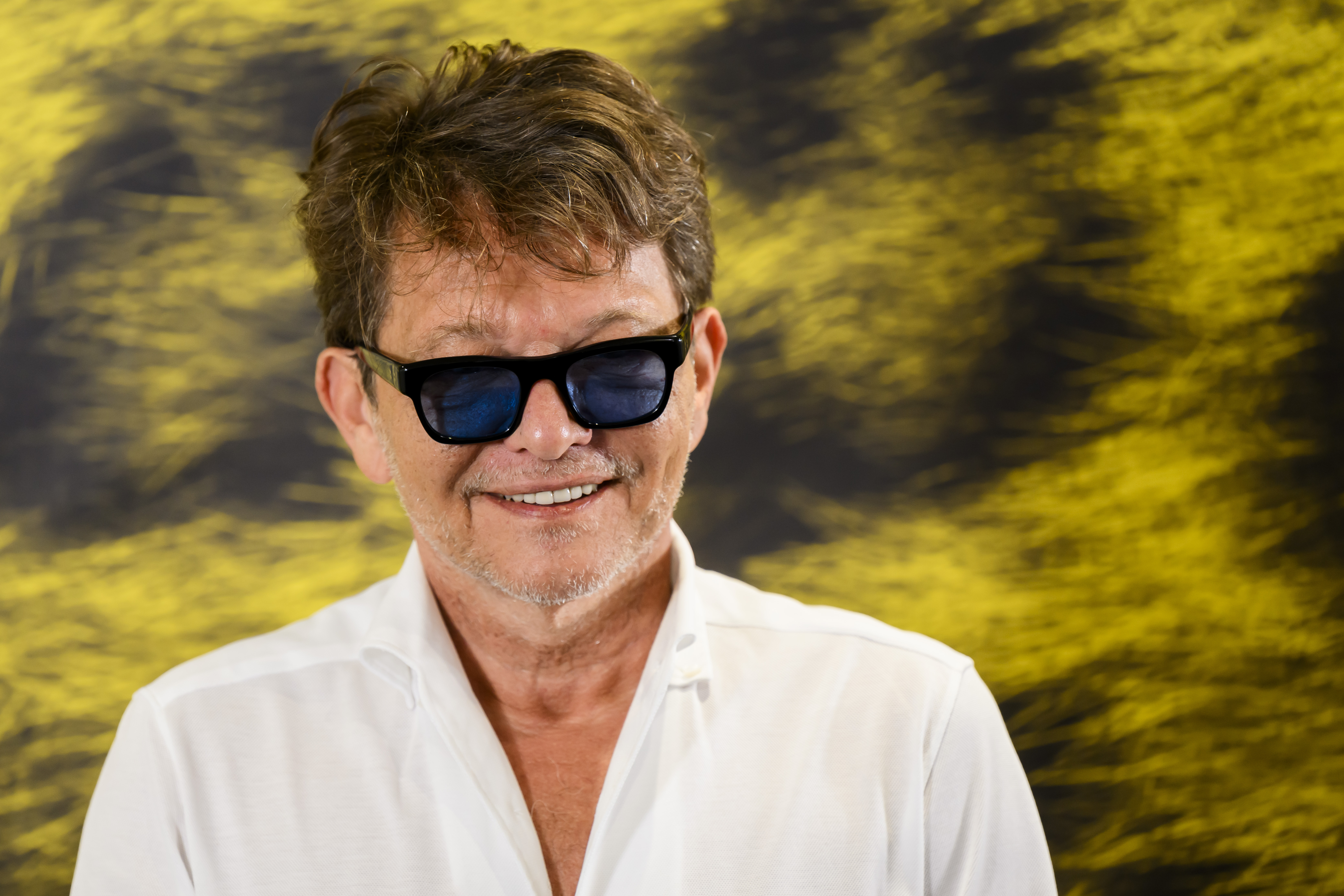 epa10784501 Serbian film director Dragan Bjelogrlic, poses during "Guardians of the Formula"  movie photocall at the 76th Locarno International Film Festival in Locarno, Switzerland, 04 August 2023.  EPA-EFE/JEAN-CHRISTOPHE BOTT
