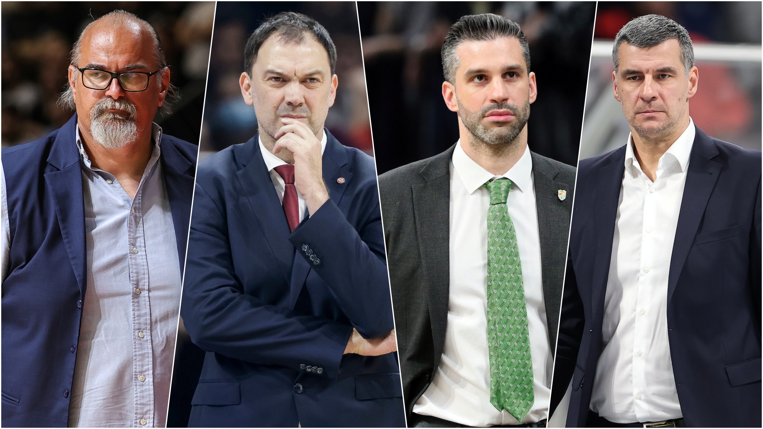 Aleksandar Džikić, Dušan Alimpijević, Nenad Čanak (trener Lijetkabelisa) i Vladimir Jovanović (trener Budućnosti, ima ih dvojica pa da se ne pogresi).