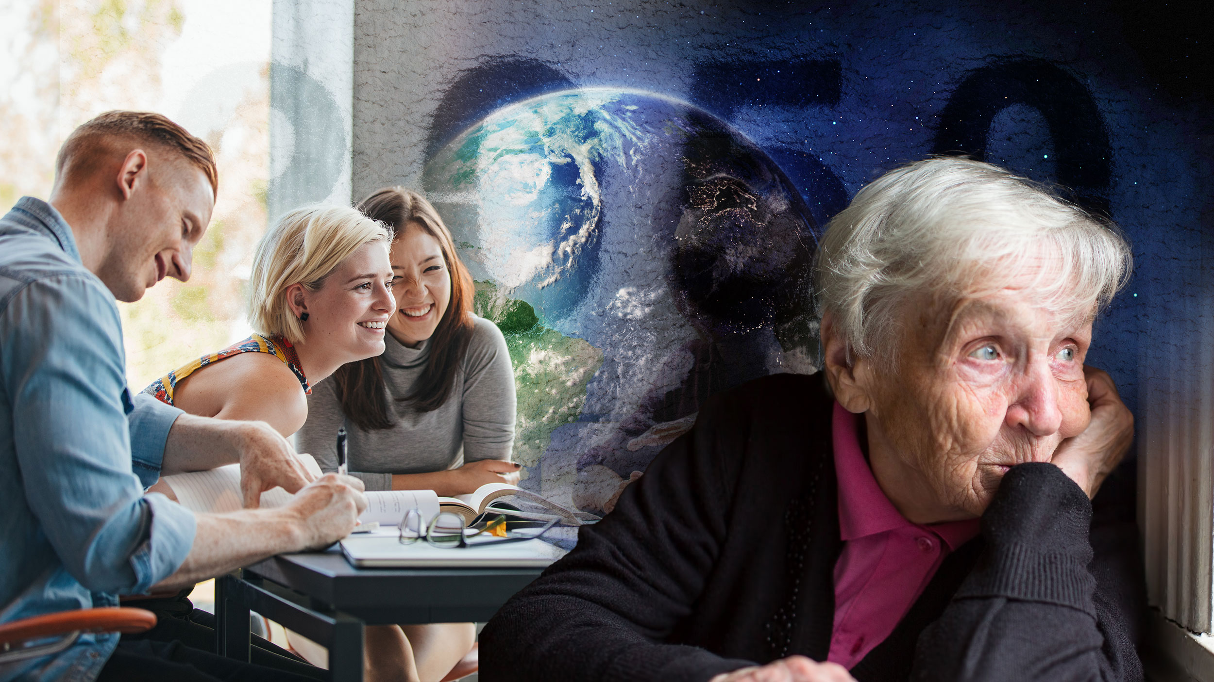 2050, mladi, stari, planeta