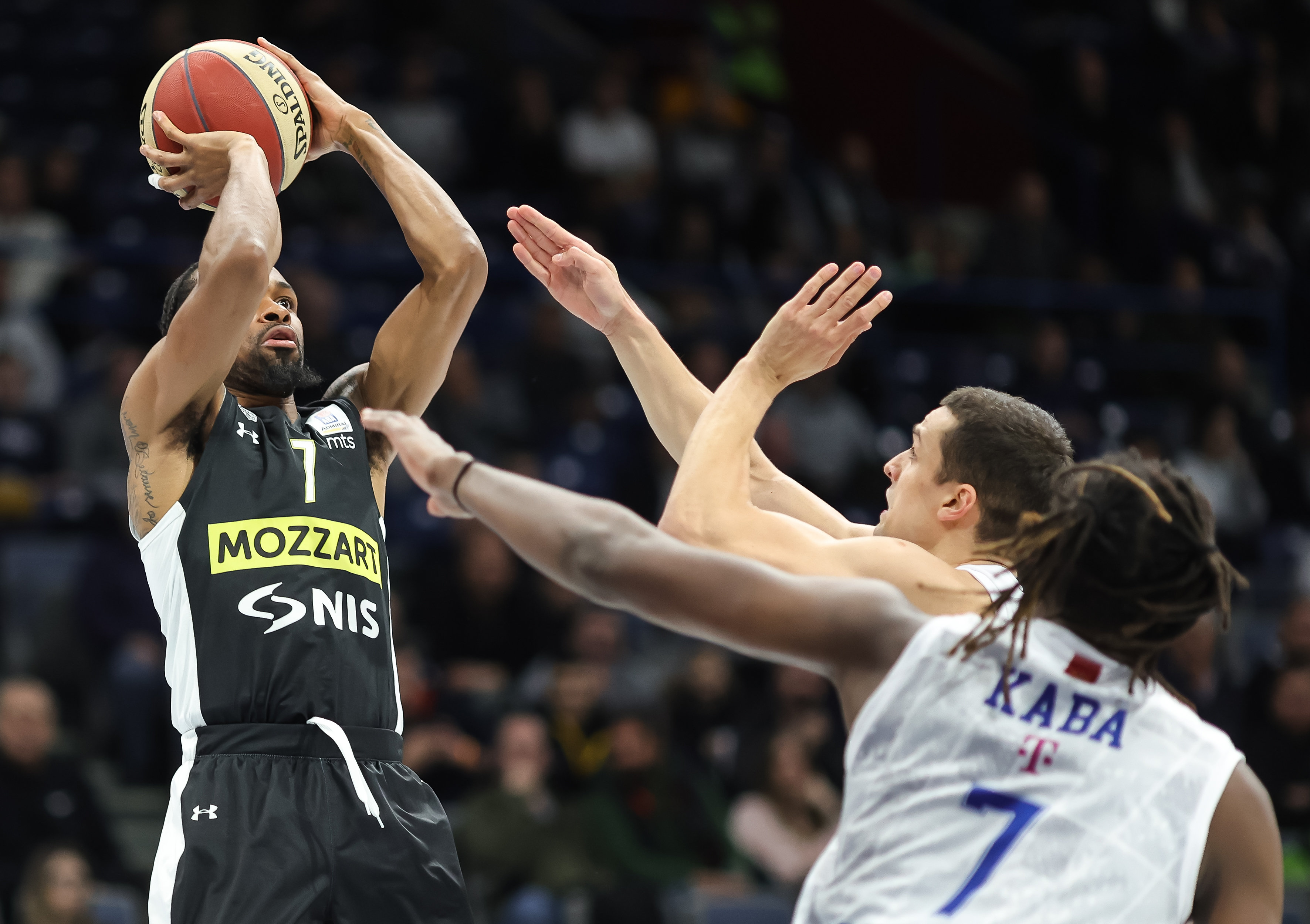 during the Aba League Season 2022-2023 match between Partizan and Buducnost at Stark Arena on November 04, 2022 in Belgrade, Serbia. (Photo by Srdjan Stevanovic/Starsport.rs ©)