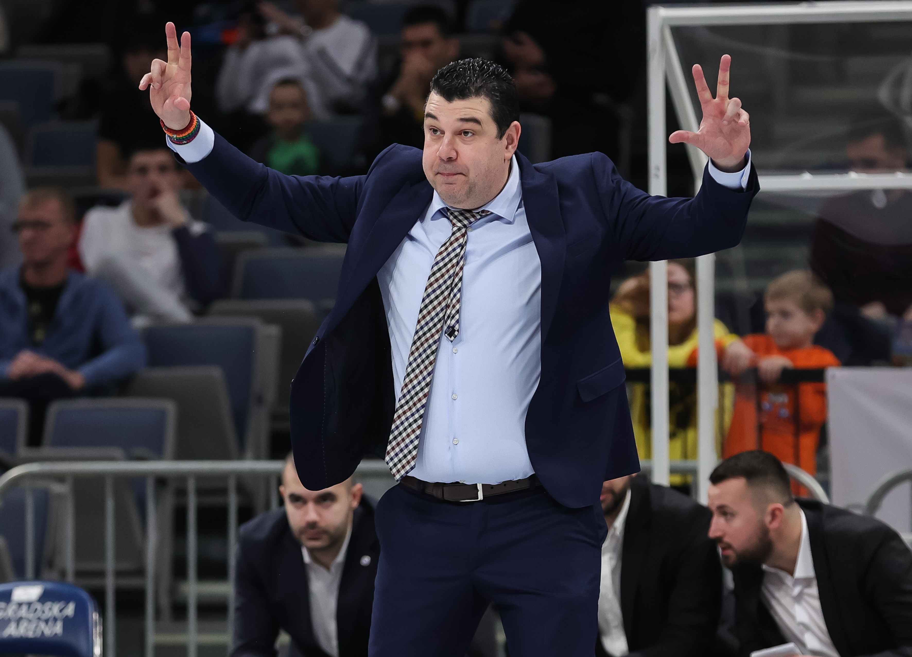 head coach Dragan Nikolic during the Aba League Season 2022-2023 match between Partizan and MZT Skoplje at Stark Arena on January 16, 2023 in Belgrade, Serbia. (Photo by Srdjan Stevanovic/Starsport.rs ©)